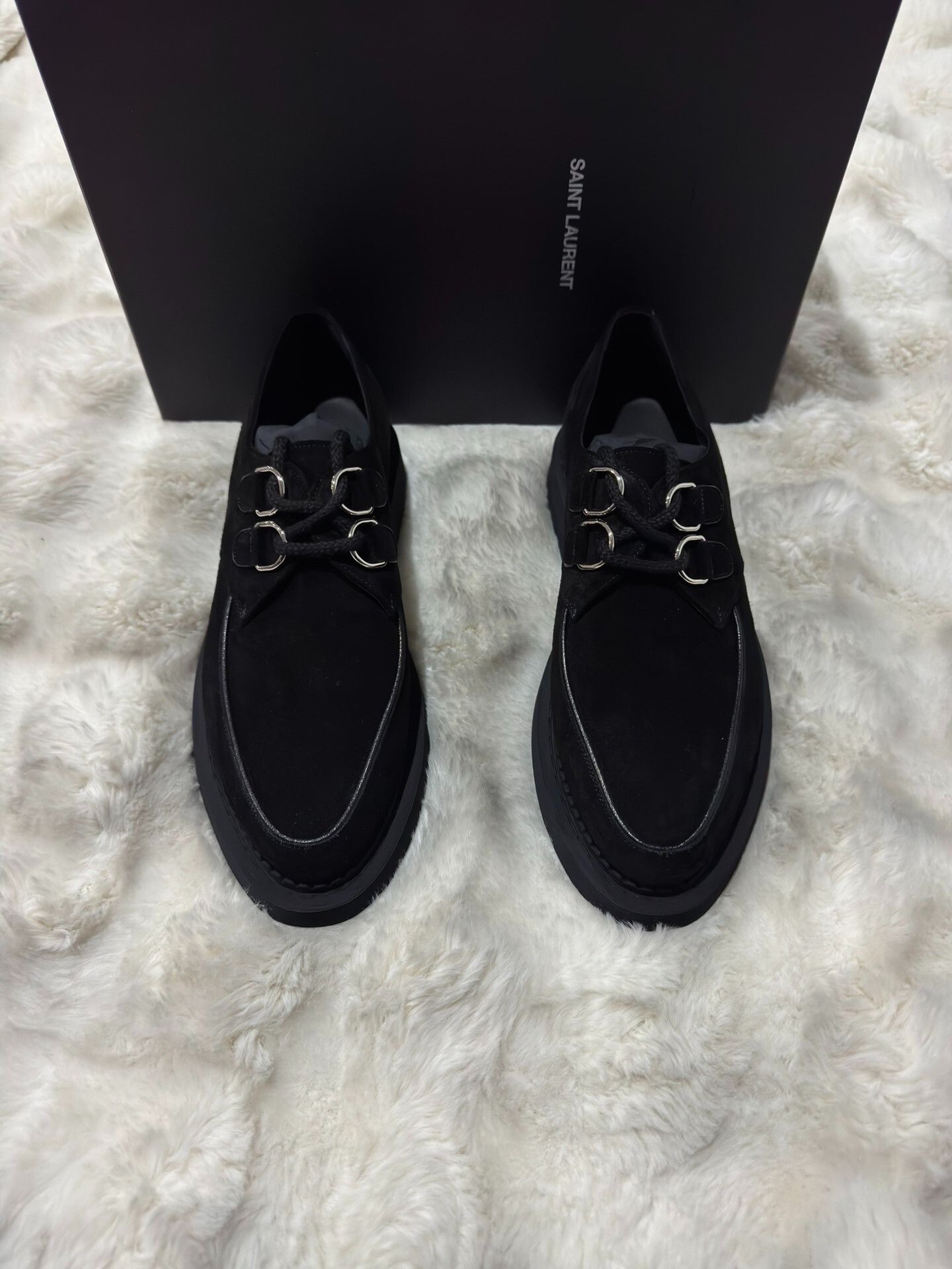 Saint Laurent Paris Saint Laurent Men's Lace-Up Loafers Size US 8 / EU 41 - 1 Thumbnail