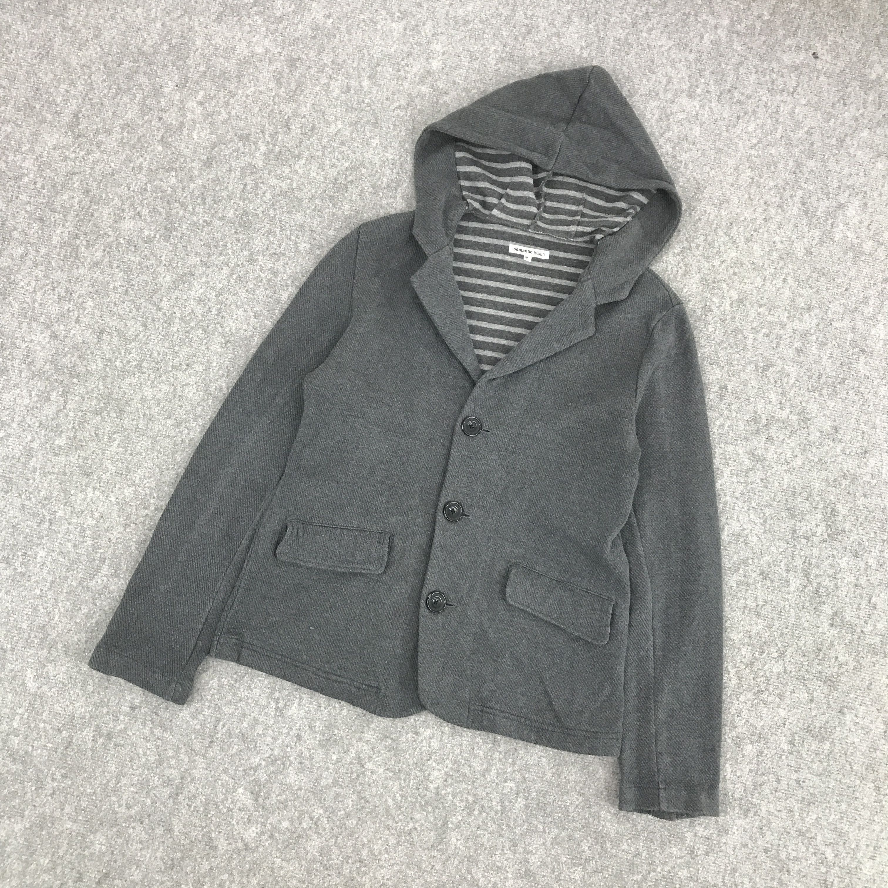 Japanese Brand × semanticdesign SEMANTICDESIGN BUTTON HOODIES STYLE BLAZER JACKET Size US M / EU 48-50 / 2 - 3 Thumbnail