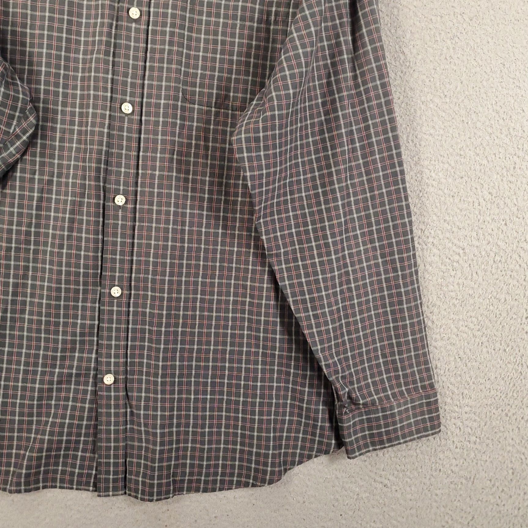 Eddie Bauer Eddie Bauer Shirt Mens 2XL Gray Red Plaid Button Up Wrinkle Free Relaxed Fit Size US XXL / EU 58 / 5 - 4 Thumbnail