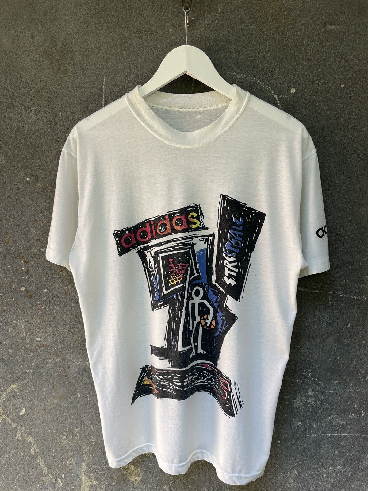 Adidas × Vintage Adidas 90s T-Shirt Streetball Vintage Size US M / EU 48-50 / 2 - 2 Thumbnail