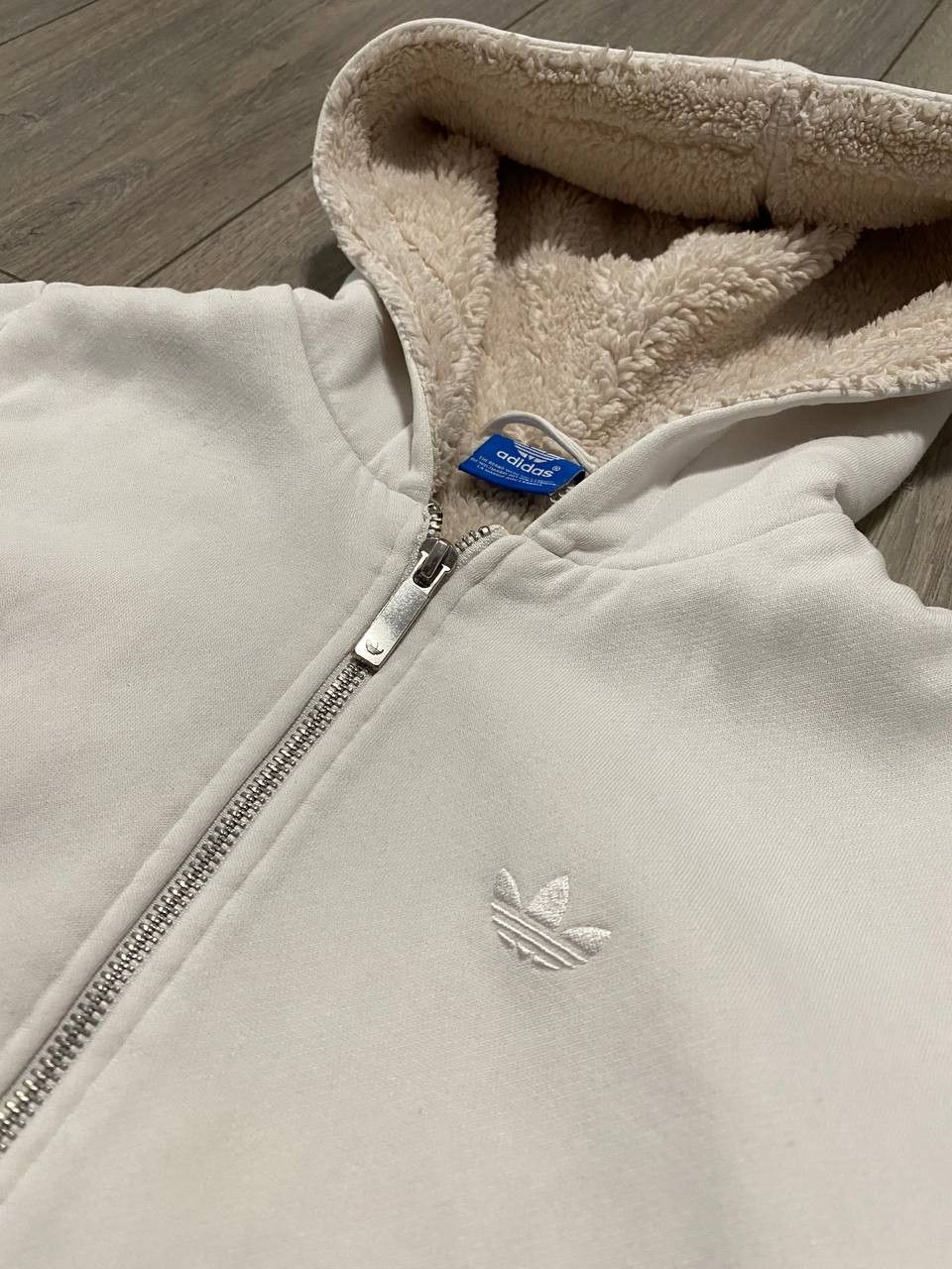 Adidas Adidas Firebird Sherpa Lined Zip Hoodie Fleece Lined Size S / US 4 / IT 40 - 2 Thumbnail