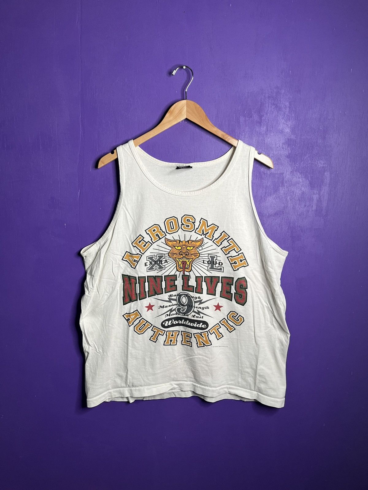 Band Tees × Vintage Vintage 1997 Aerosmith nine lives tour tank top Size US XL / EU 56 / 4 - 1 Thumbnail