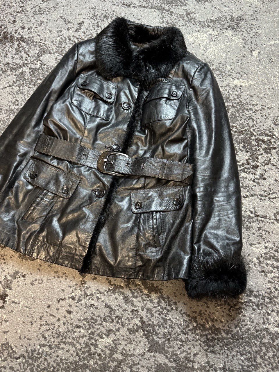 Other Y2K Genuine Leather Fur Collar Opium Owens Style Jacket Size US M / EU 48-50 / 2 - 1 Thumbnail
