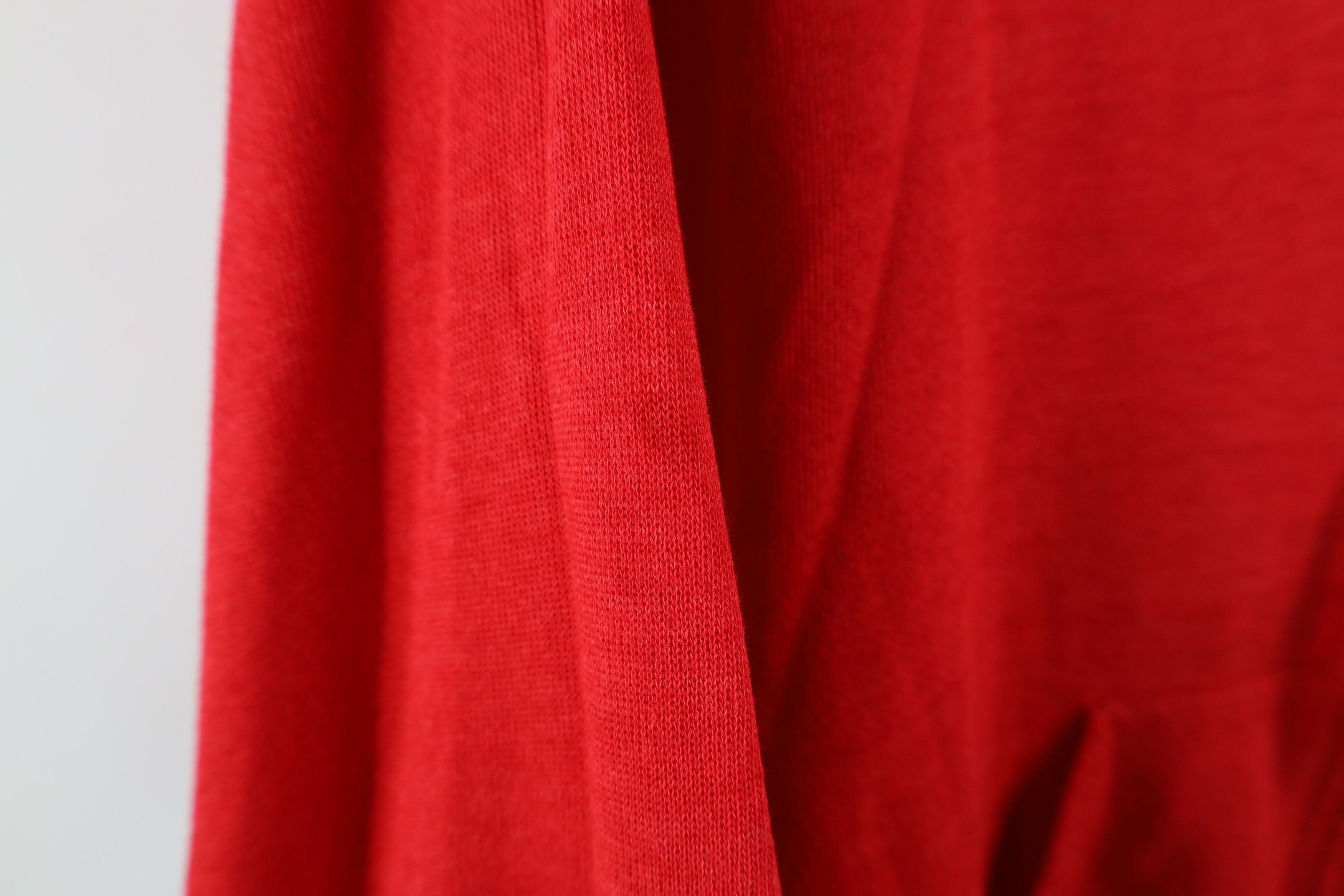 Vintage Vintage 70s Streetwear Blank Thin Full Zip Hoodie Red USA Size US XL / EU 56 / 4 - 7 Thumbnail
