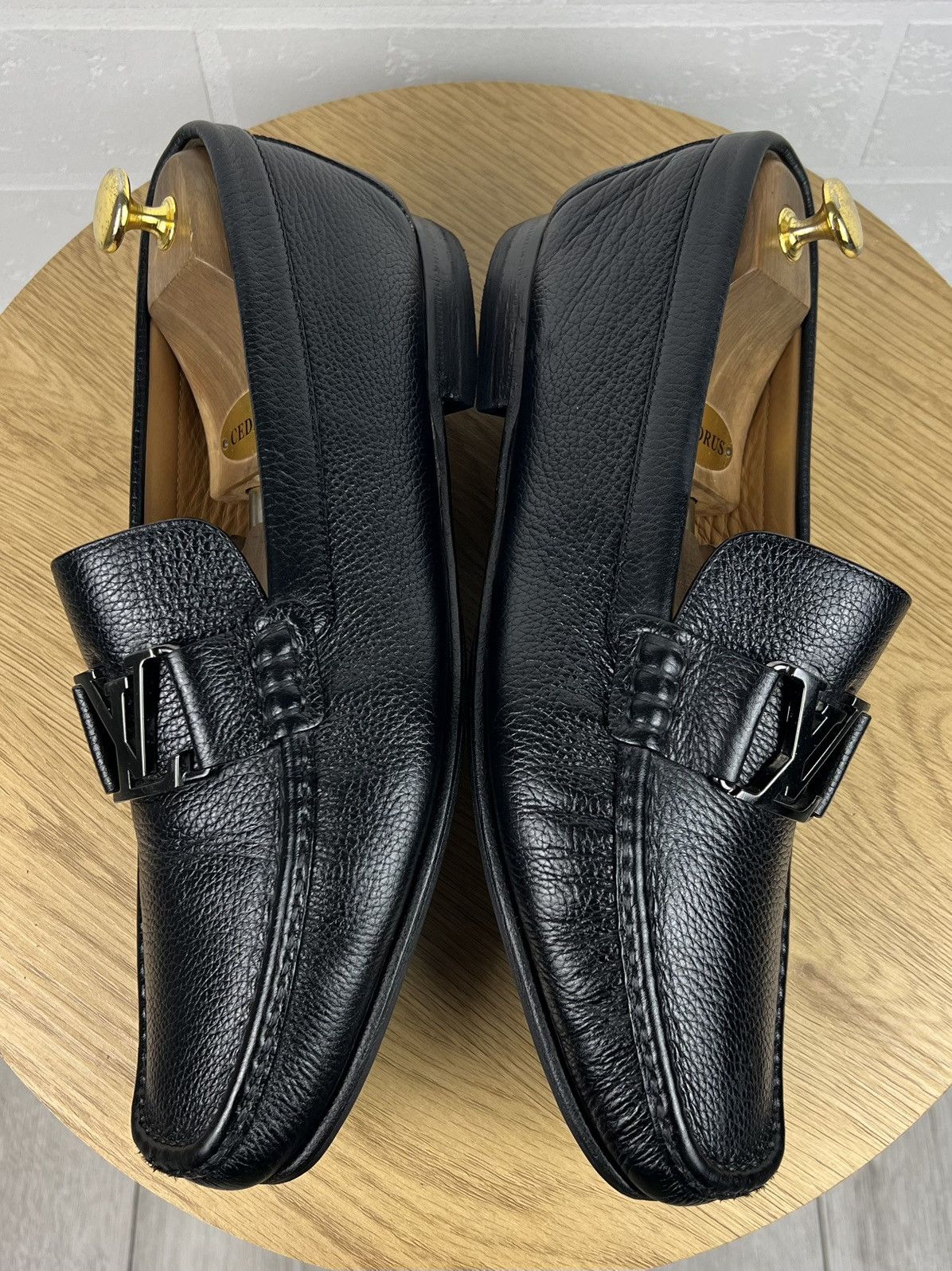 Louis Vuitton LOUIS VUITTON Loafers Leather Shoes MONTAIGNE LV Metal Logo Size US 9 / EU 42 - 7 Thumbnail