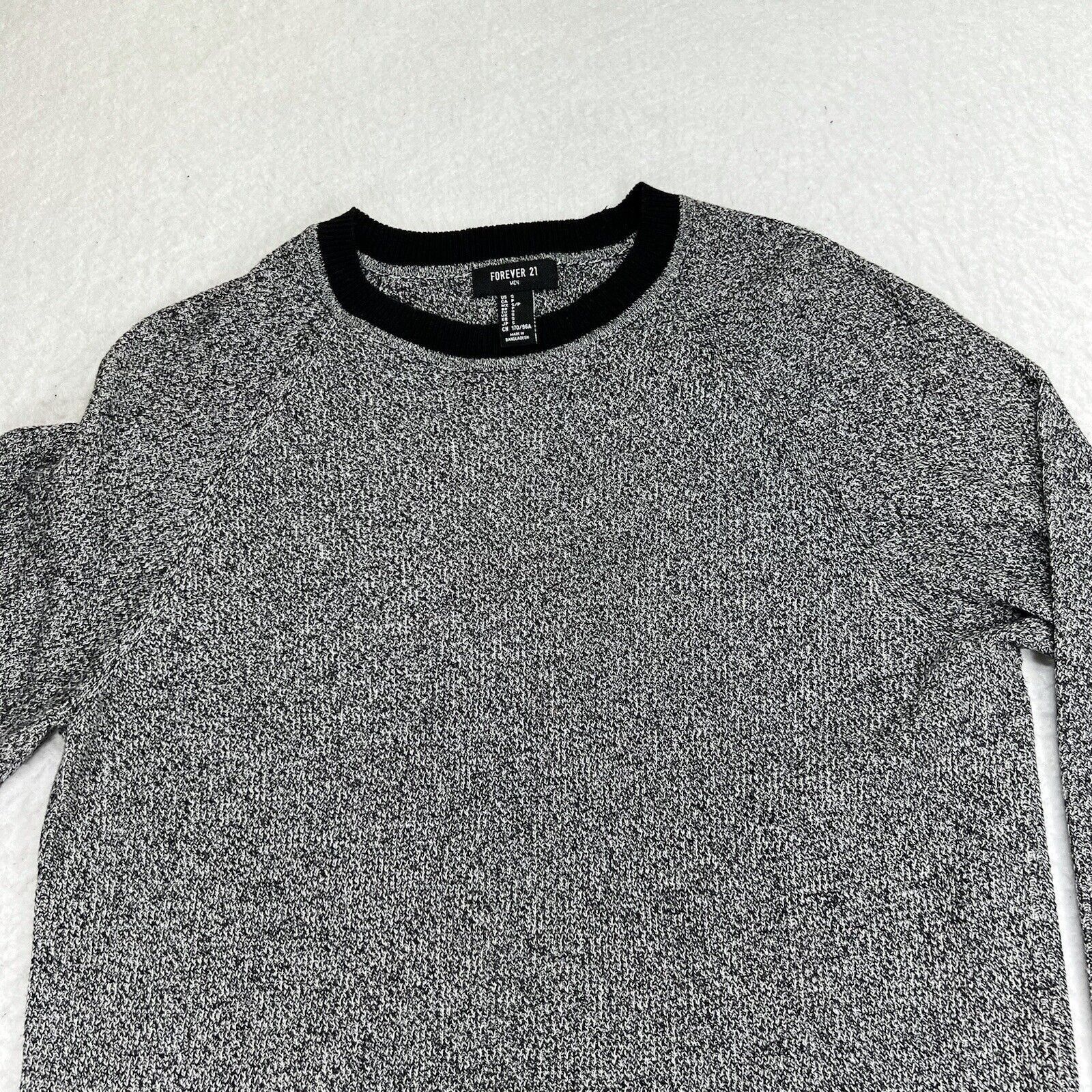 Forever 21 Forever 21 Heather Gray Black Long Sleeve Knit Sweater Size US S / EU 44-46 / 1 - 2 Thumbnail