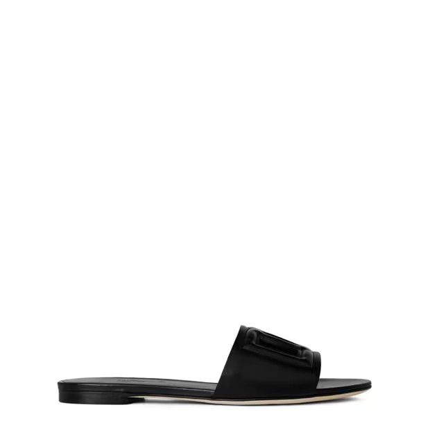 Dolce & Gabbana o1g2r1mq1024 Bianca Sliders in Nero Size US 8 / IT 38 - 1 Thumbnail