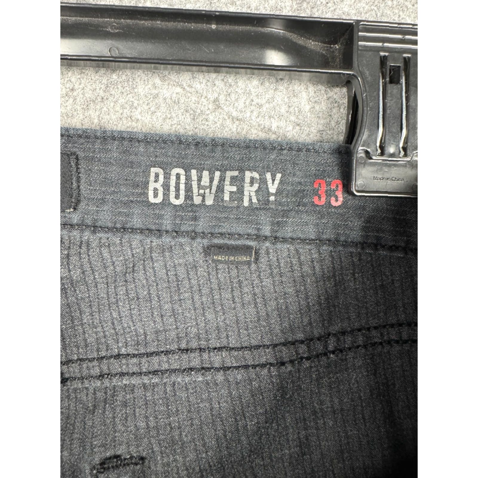 John Varvatos John Varvatos Jeans Mens 33 Pin Stripe Charcoal Gray Cotton Blend Denim Slim Straight 5-Pocket Belt Loops Belted Pockets Slimming Size US 33 - 6 Thumbnail