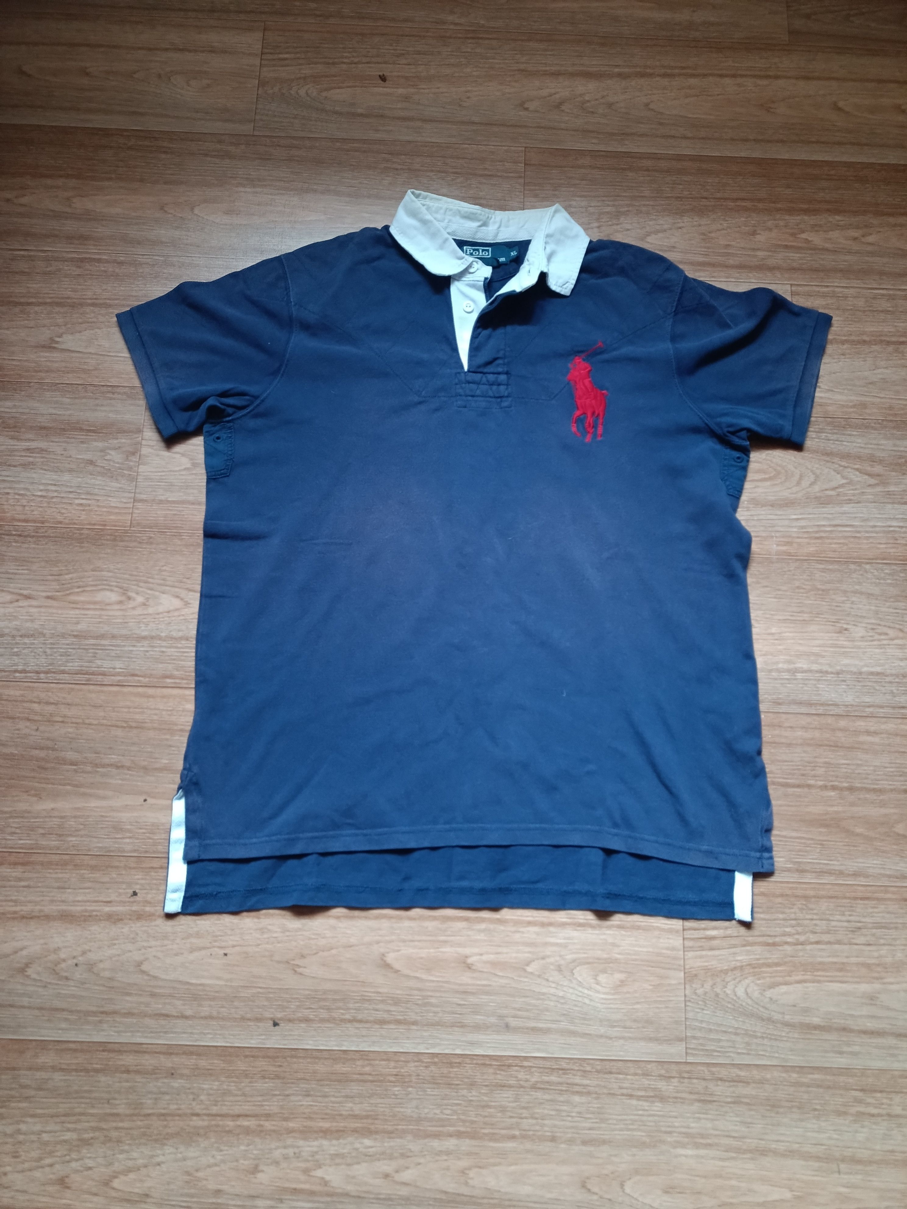 Polo Ralph Lauren × Vintage Vintage Polo Ralph Lauren Horse Blue Big Logo Size US XL / EU 56 / 4 - 2 Thumbnail
