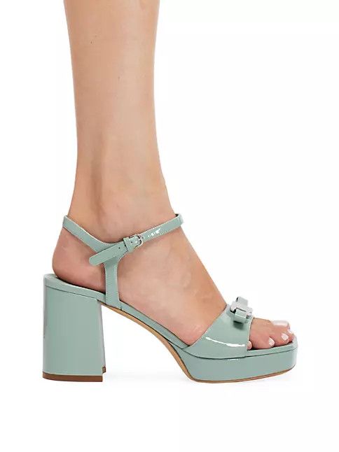 Salvatore Ferragamo o1s1rm0924 Patent Leather Sandals in Green Size US 7.5 / IT 37.5 - 6 Thumbnail