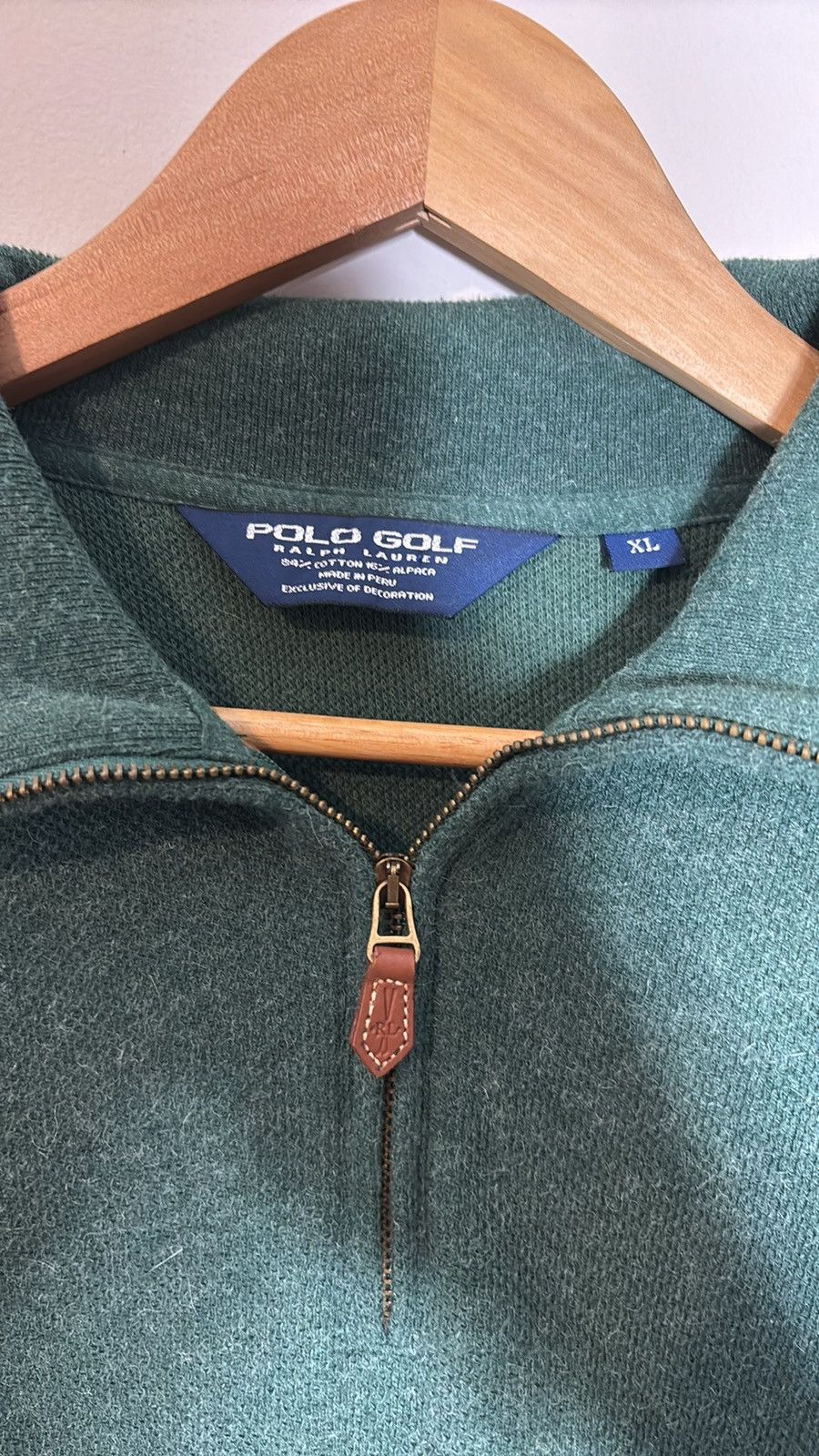 Polo Ralph Lauren Vintage Polo Golf Alpaca Wool 1/4 Zip Sweater Size US XL / EU 56 / 4 - 3 Thumbnail