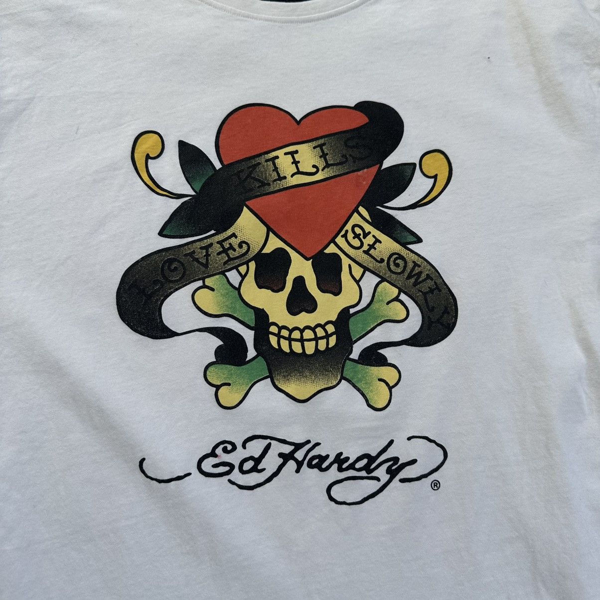 Christian Audigier × Ed Hardy × Vintage Ed Hardy T-Shirt Skull Vintage Big Logo USA Size US XL / EU 56 / 4 - 4 Thumbnail