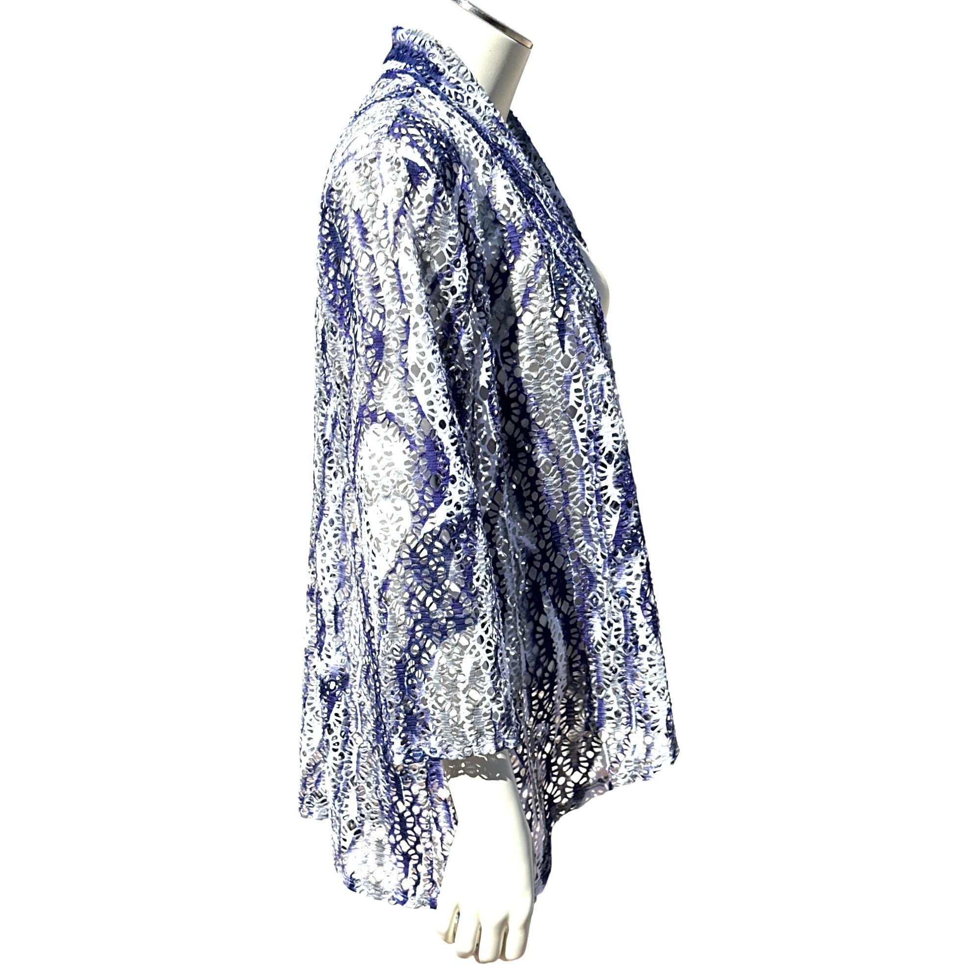 Chicos Chicos Traveler Collection Open Front Net Cover Up Elegant B Size XS / US 0-2 / IT 36-38 - 11 Thumbnail