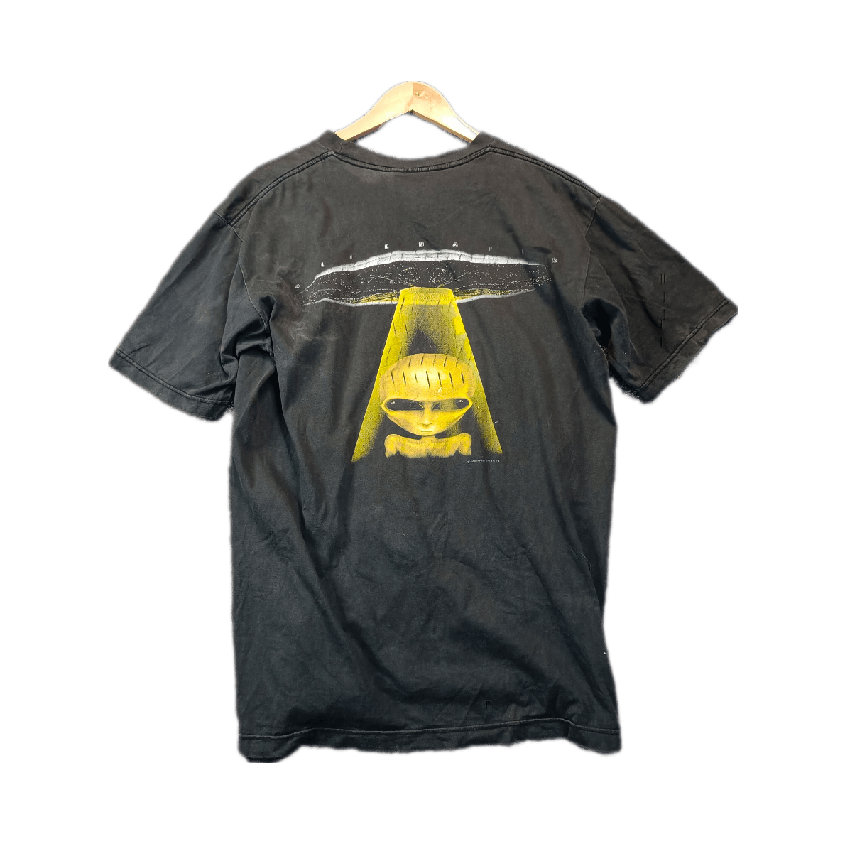 Alien Workshop 🔥🔥 Vintage 90s Alien Workshop Bighead Baggy Black Faded Tee Size US XL / EU 56 / 4 - 3 Thumbnail