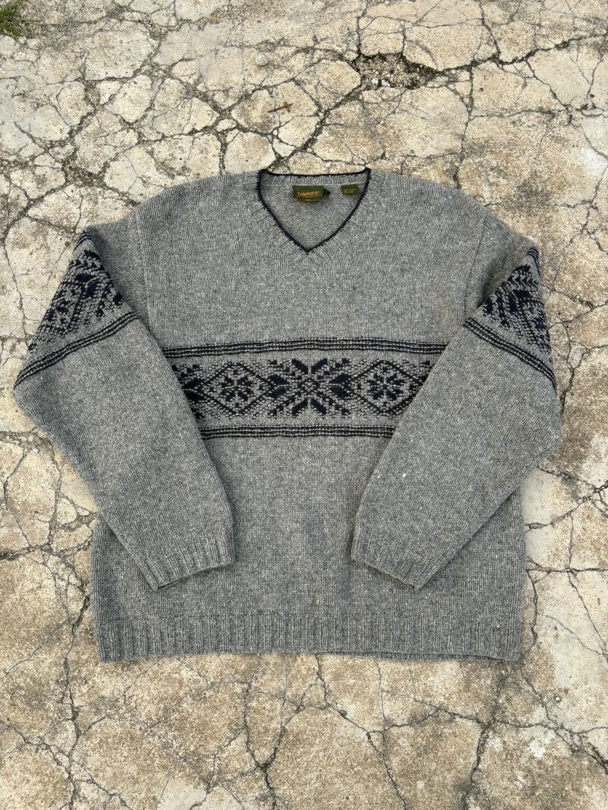 Timberland Vintage Timberland Wool Sweater HandKnit Jumper Size US L / EU 52-54 / 3 - 3 Thumbnail