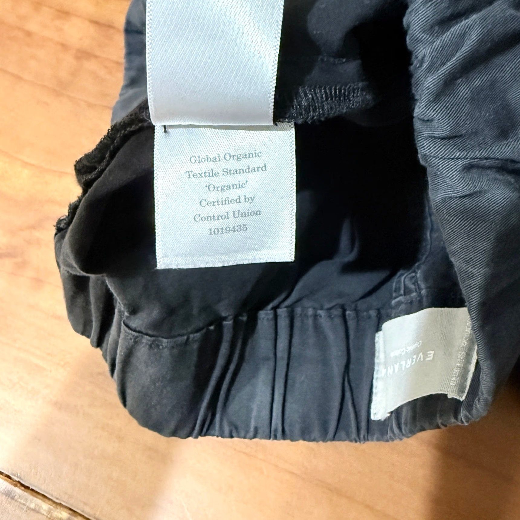 Everlane Everlane Womens Chino Pants Wide-Leg 4 Pull On Black Knit Cotton Casual Vintage No Size 27" / US 4 / IT 40 - 5 Thumbnail