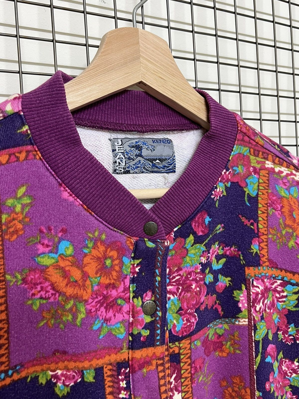 Japanese Brand × Kenzo Kenzo Jeans Flower Full Print Button Varsity Size S / US 4 / IT 40 - 4 Thumbnail
