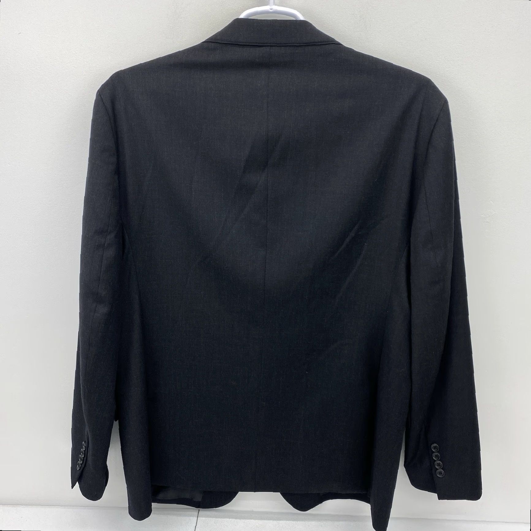 Bonobos Bonobos Blazer Mens size 46R Casual Two-Piece Suit Jacket Coat Wool Gray Notch Lapel Single-Breasted 2-Button Front Indoor: Dry Clean Only Mens Size 46R - 3 Thumbnail