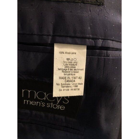 Calvin Klein calvin klein men's navy 100%wool 2pc suit 44R pants: 38/30 Size 44R - 7 Thumbnail