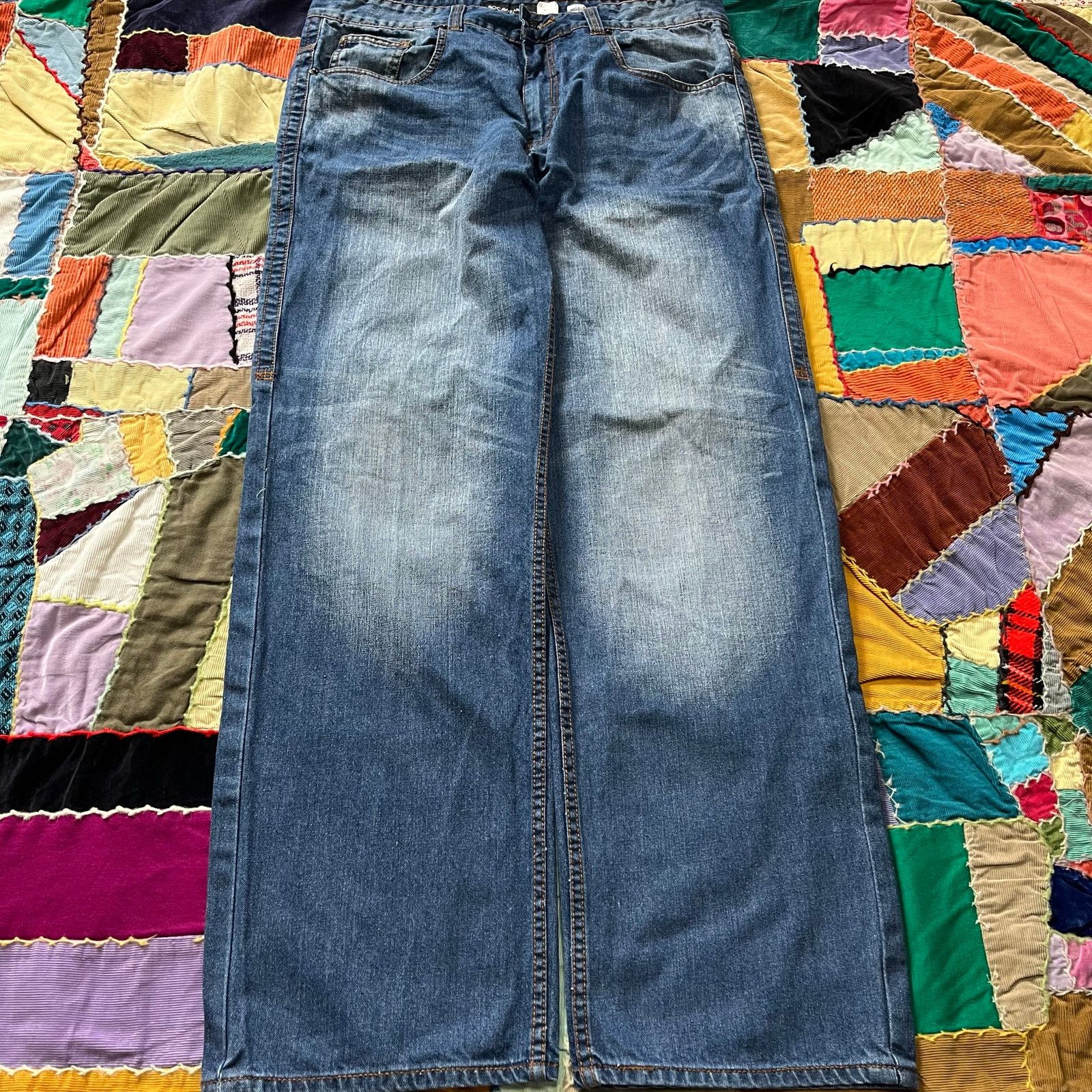 Rocawear Y2K Rocawear Baggy Faded Nicely Washed Embroidered Blue Jean Size US 38 / EU 54 - 1 Thumbnail