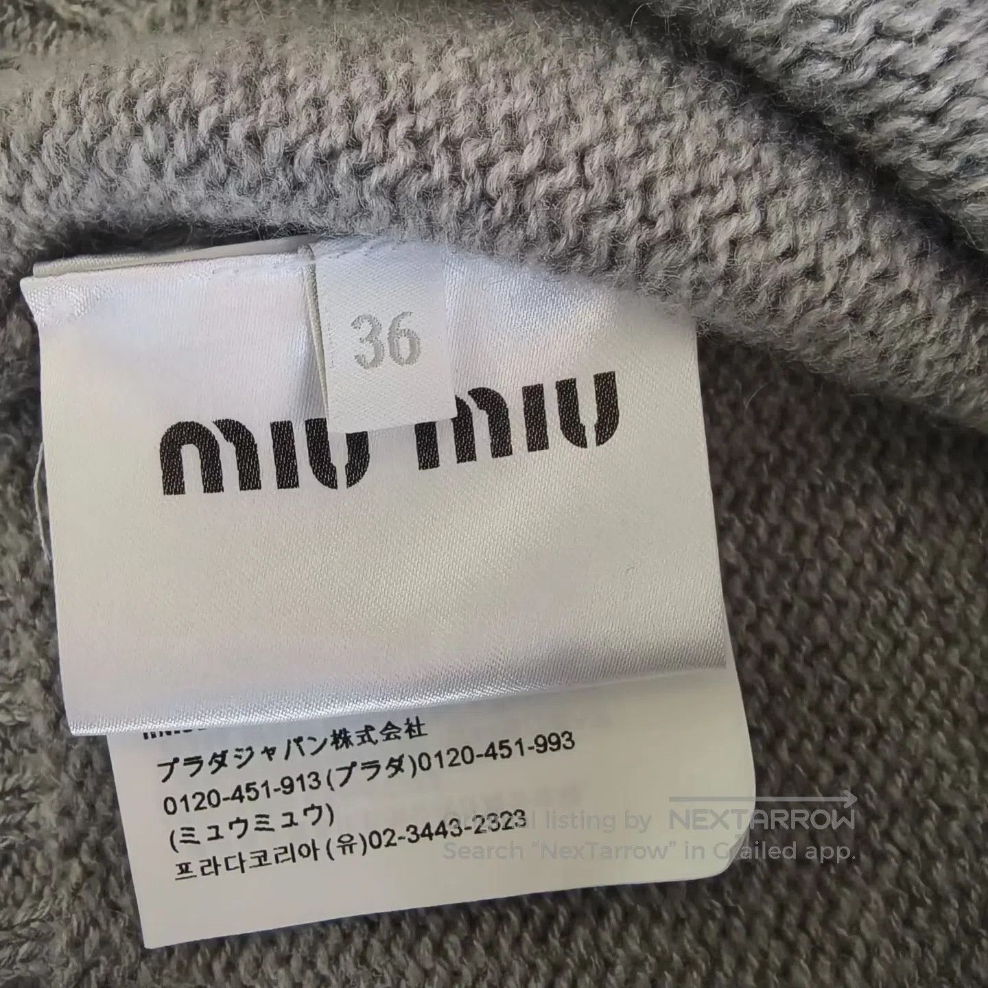 Miu Miu Miu Miu Ruffled cashmere knit cardigan| Size XS / US 0-2 / IT 36-38 - 4 Thumbnail