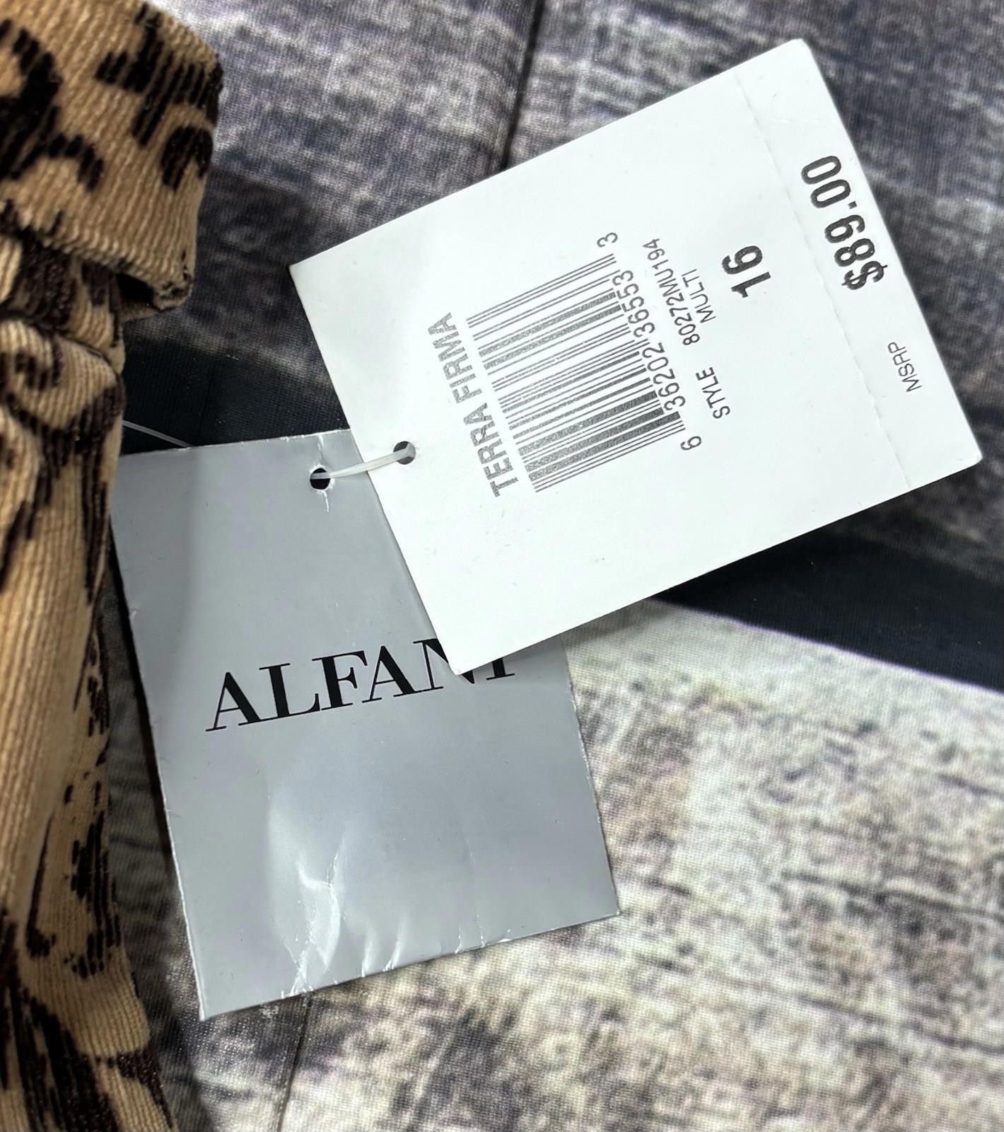 Alfani Alfani Pants Women's 16 Corduroy Abstract Tan Belted $89 Size 38" / US 16 / IT 52 - 4 Thumbnail