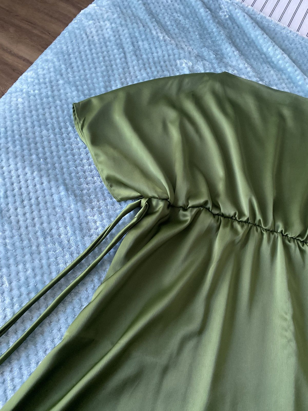 Other Eloquii Womens Satin Boat Neck Waist Tie Chic Maxi Dress Size 3XL / US 20-22 - 10 Thumbnail