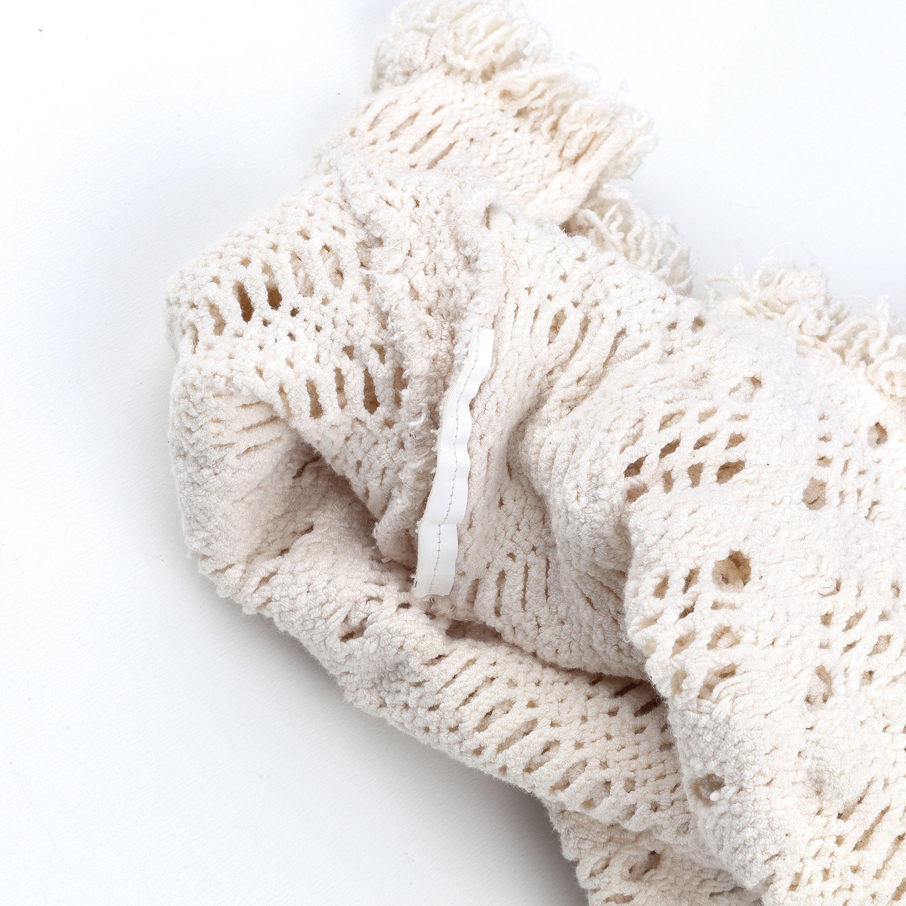 Comme des Garcons × Junya Watanabe Comme Des Garçons Crochet Asymmetrical Vintage Beige Top (M) Size M / US 6-8 / IT 42-44 - 4 Thumbnail