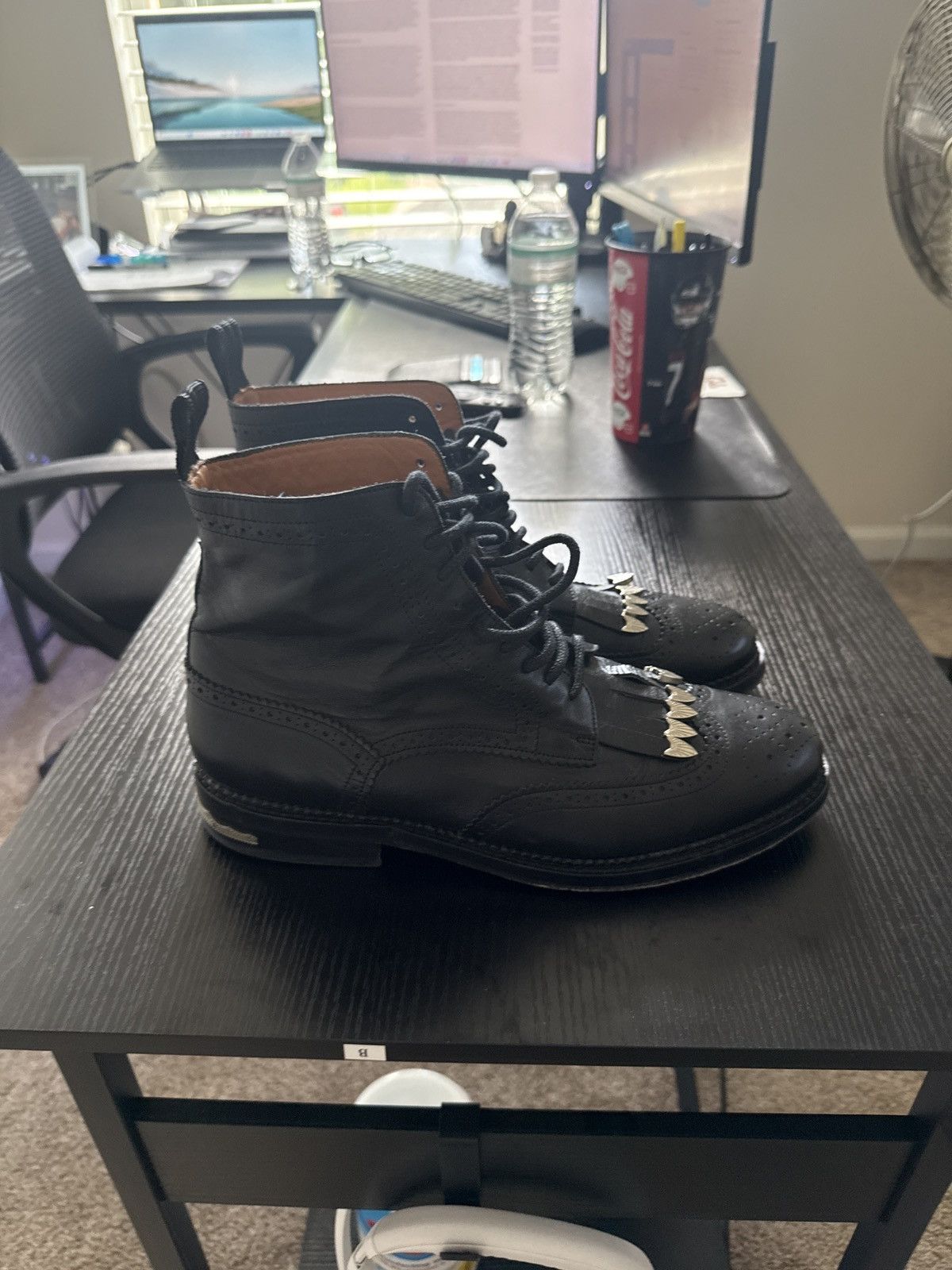TOGA VIRILIS Exclusive Black Fringed Boots Size US 9 / EU 42 - 4 Thumbnail