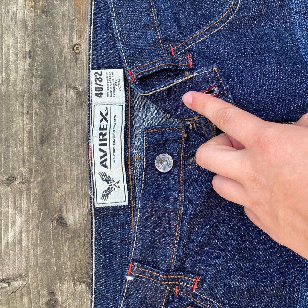 Avirex × Vintage Vintage Y2K Avirex Embroidered Jeans Size 40 'Skull King' B Size US 40 / EU 56 - 4 Thumbnail