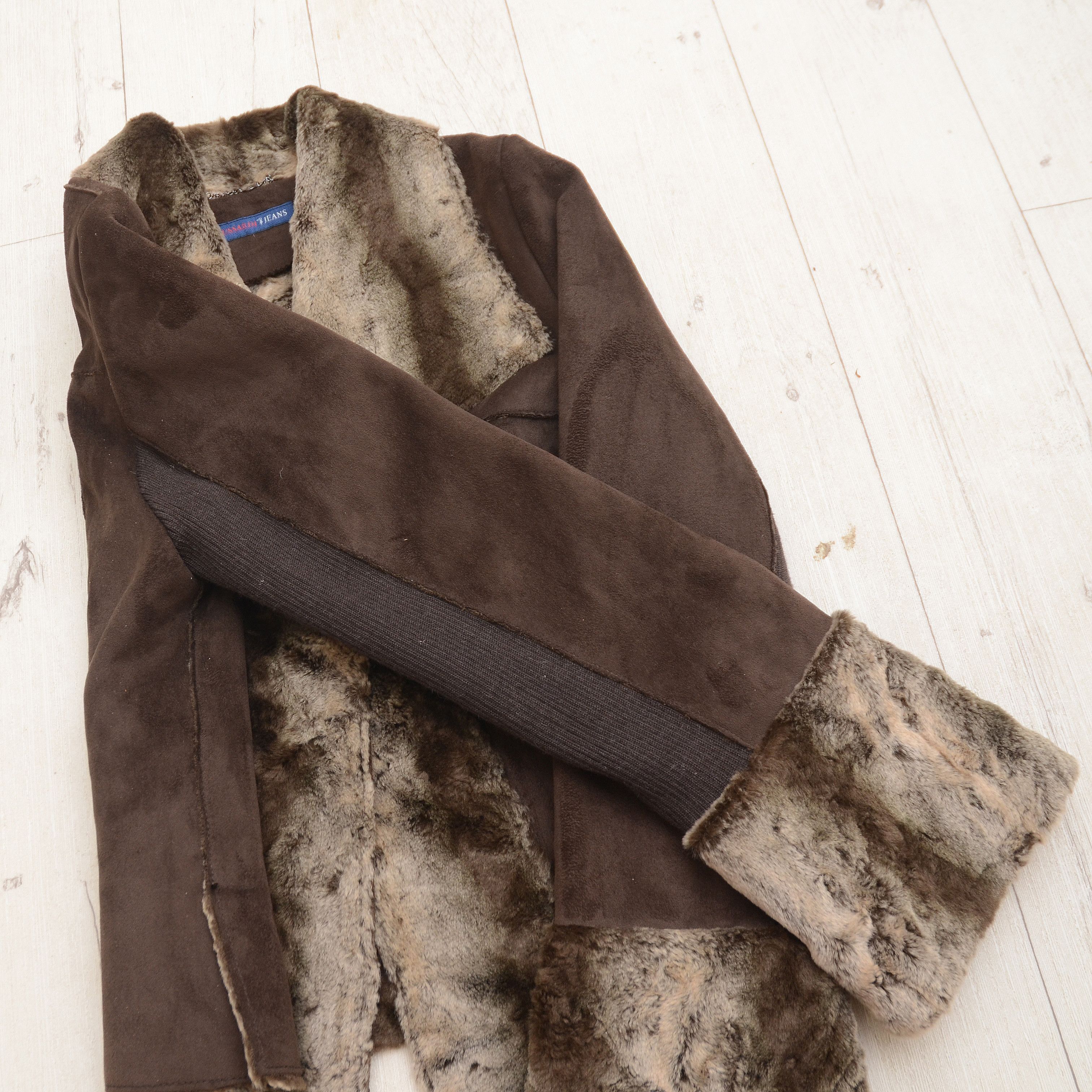 Trussardi Trussardi Jeans Y2K Faux Fur Suede Jacket Coat Winter Chic Size M / US 6-8 / IT 42-44 - 7 Thumbnail