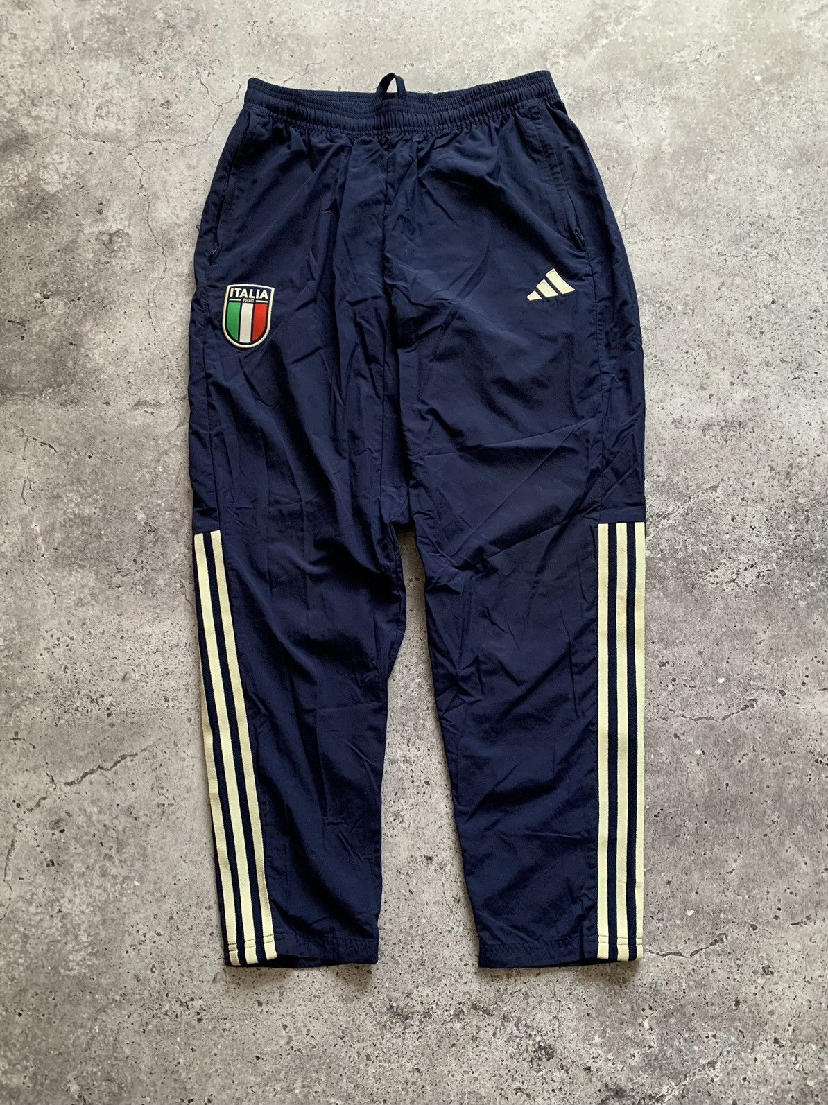 Adidas × Vintage 🔥ADIDAS ITALY TRACK PANTS SOCCER SWEATPANTS Size US 32 / EU 48 - 1 Thumbnail