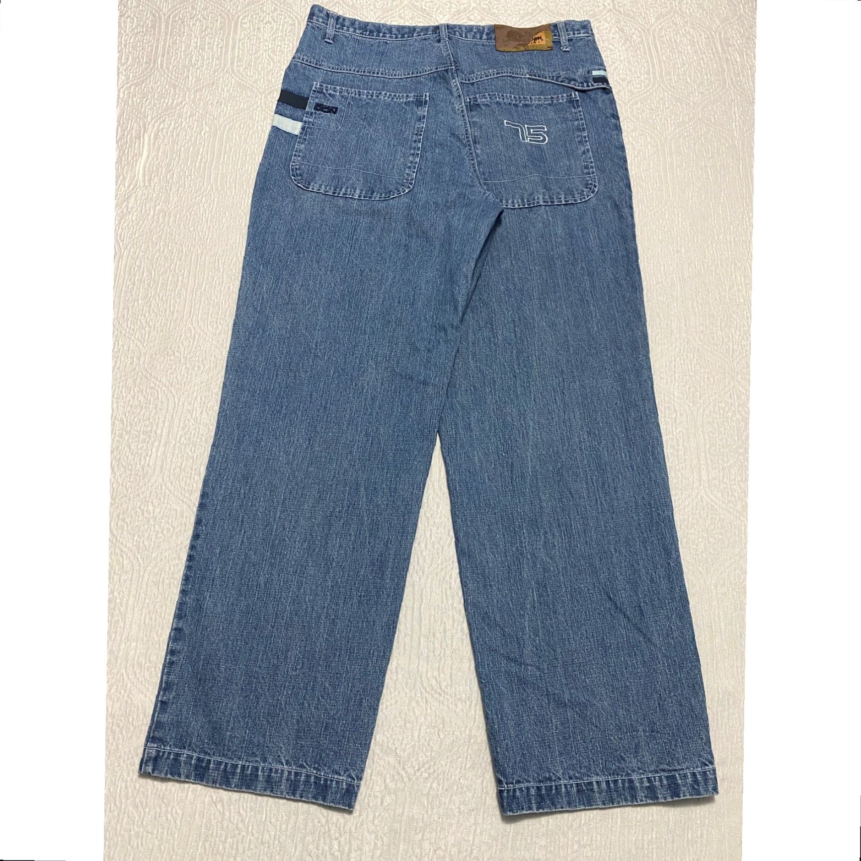 Denime VINTAGE DON Jeans 40 Mens Denim Blue Baggy Wide-Leg 90s Y2K Skater Jeans Mens Size US 40 / EU 56 - 2 Thumbnail