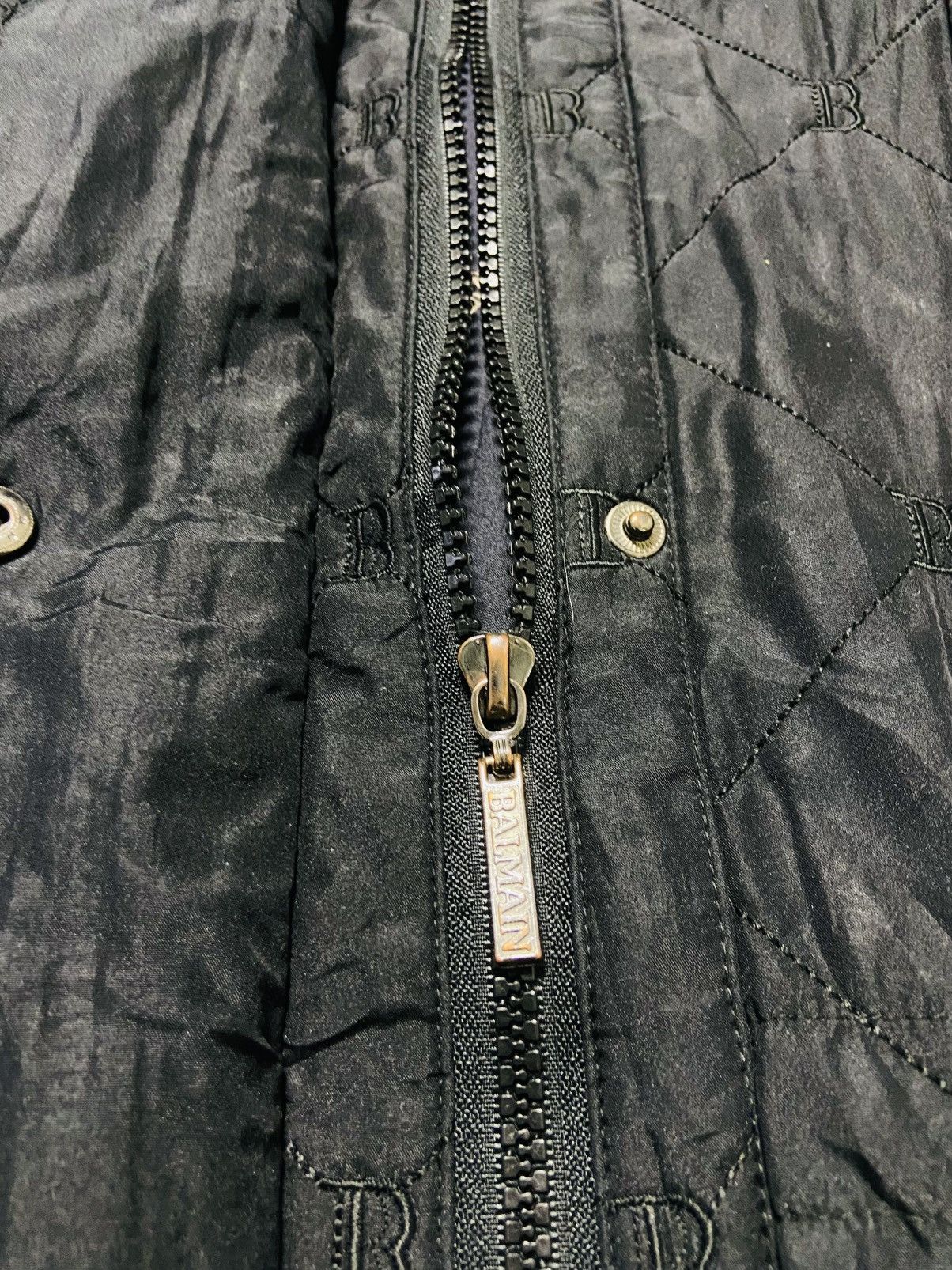Balmain Vintage Balmain Nylon Zipper Distressed Jacket Size US L / EU 52-54 / 3 - 10 Thumbnail