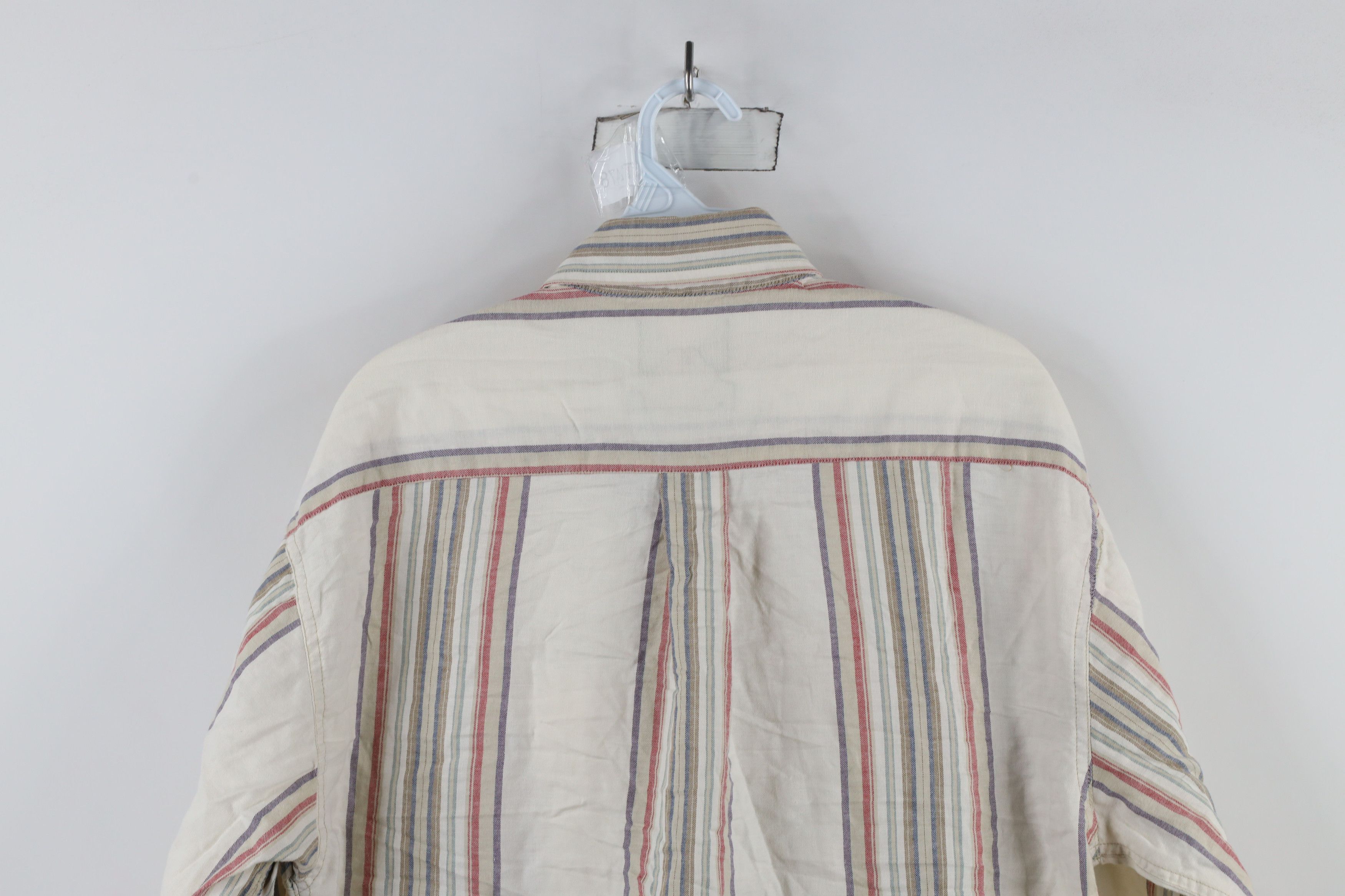 Vintage Vintage 90s Streetwear Striped Collared Button Down Shirt Size US M / EU 48-50 / 2 - 11 Thumbnail
