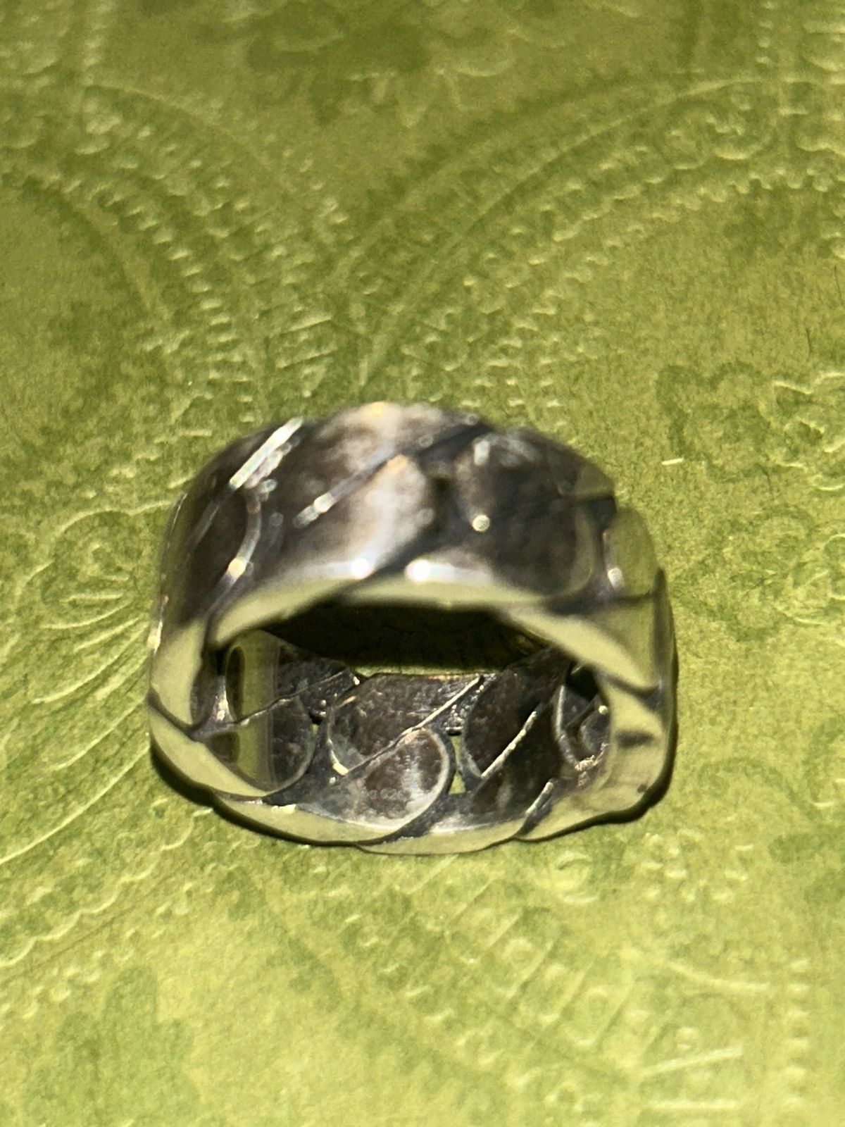 Gucci Gucci Interlocking G Wide Ring Silver 925 Semi Shiny 661515 Size ONE SIZE - 5 Thumbnail