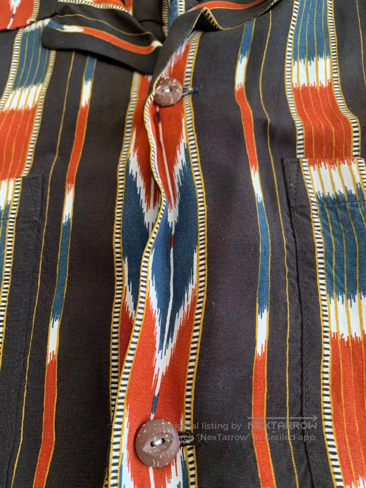 Japanese Brand THE FLAT HEAD Native Border Shirt Japan Made. Size US S / EU 44-46 / 1 - 3 Thumbnail
