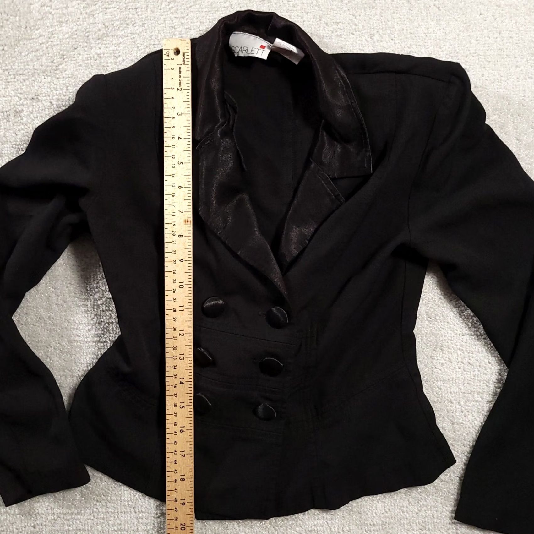Vintage VINTAGE Blazer Jacket Cardigan Black Womens 3/4 Shoulder Pads USA Made Jacket Woman XS? Size XS / US 0-2 / IT 36-38 - 4 Thumbnail