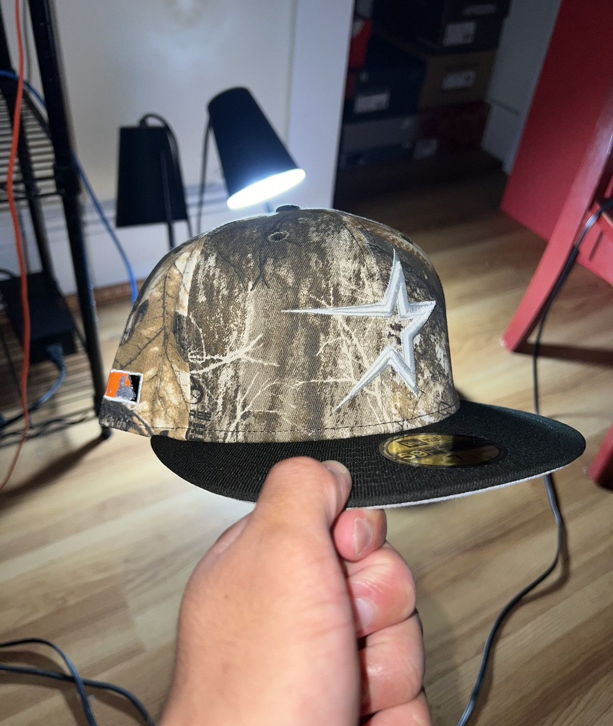 image of Hat Club x Myfitteds 7 1/8 Pro Image America Houston Astros Fitted Hat in Realtree/Black, Men's