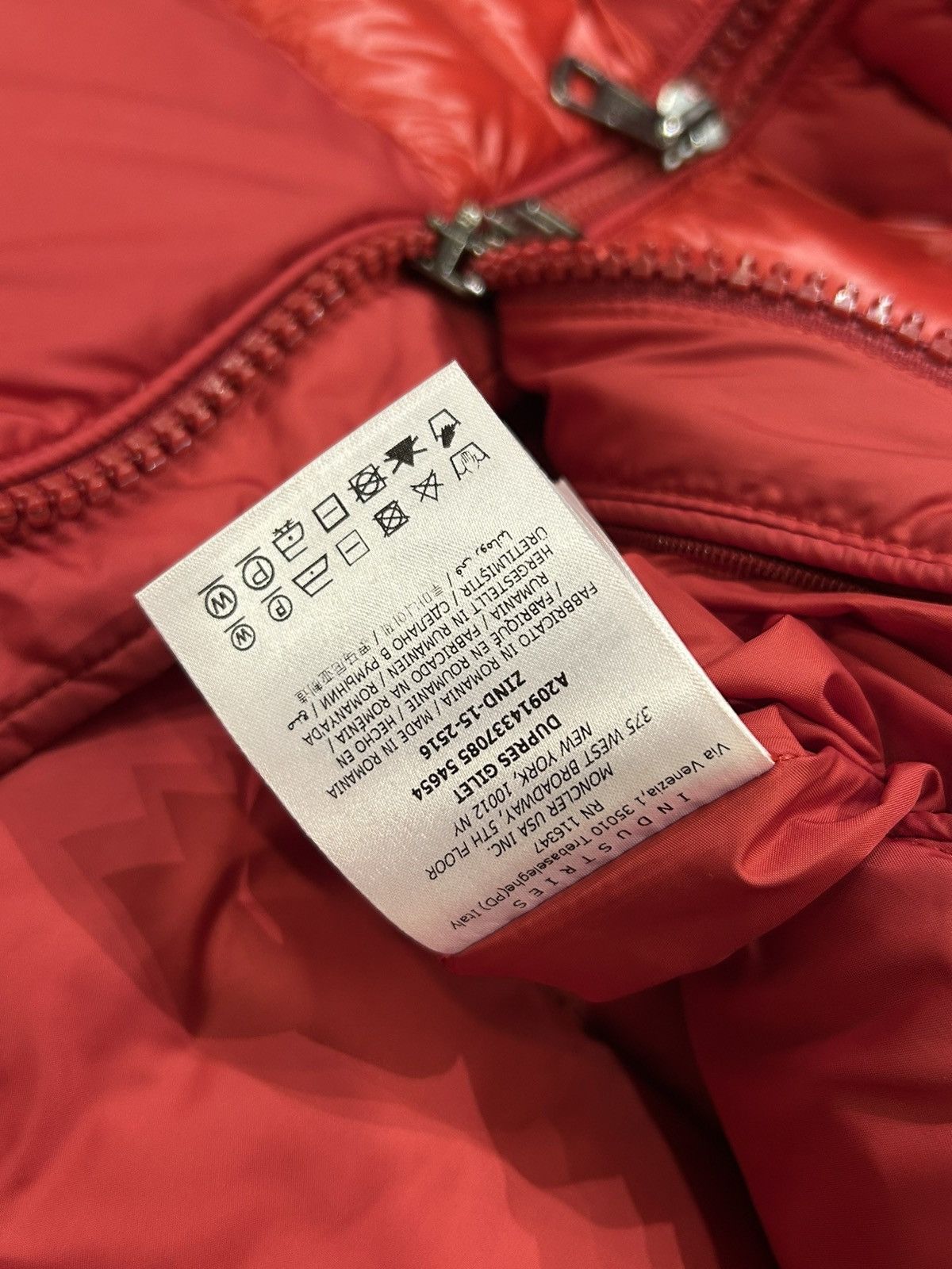 Moncler Moncler Dupres Gilet Red Puffer Vest Size US XL / EU 56 / 4 - 14 Thumbnail