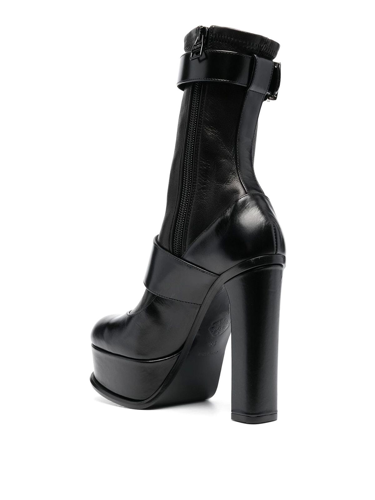 Alexander McQueen o1y0225 Ankle Boots in Black Size US 9 / IT 39 - 3 Thumbnail