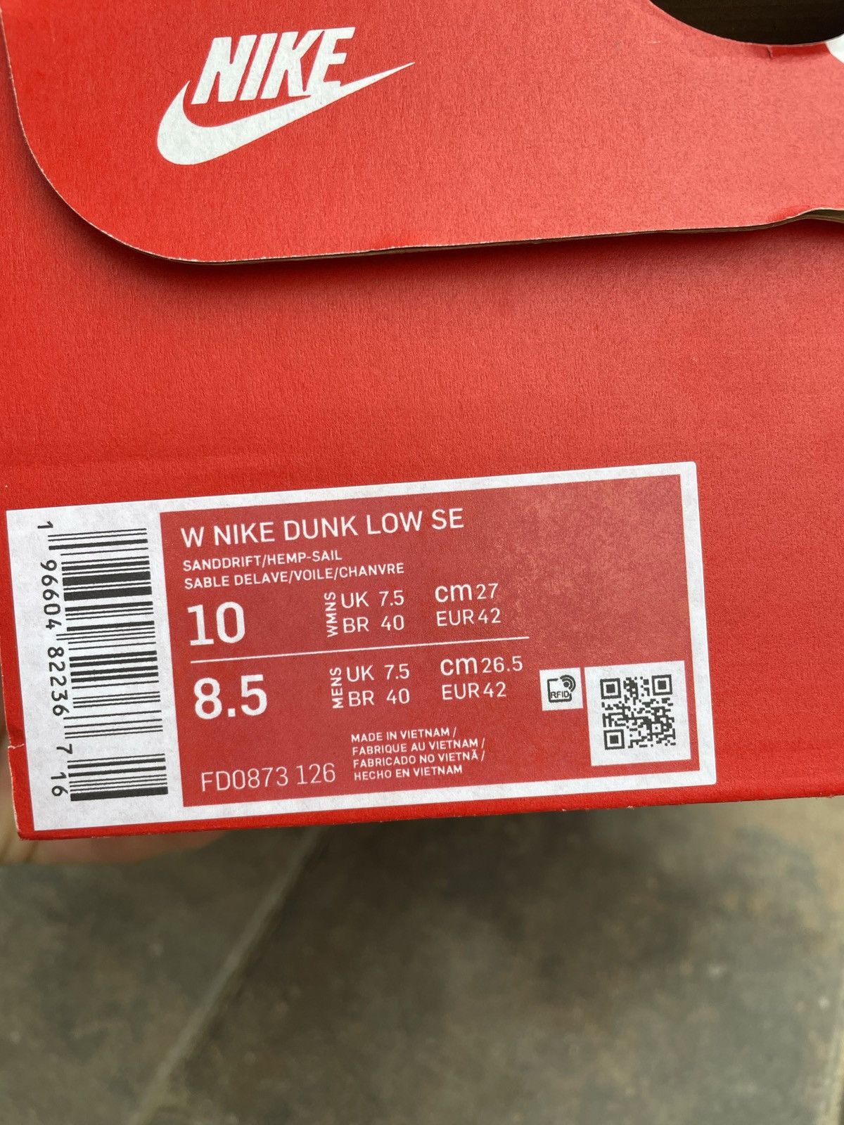 Nike Nike Dunk Low SE 42 Sanddrift Size US 8.5 / EU 41-42 - 7 Thumbnail