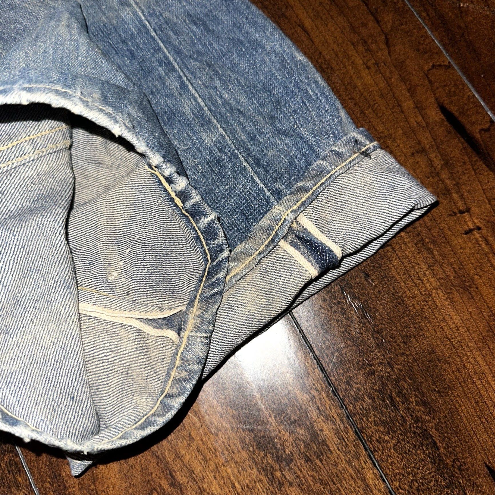 Bally VINTAGE Bally True VTG 40s 50s Redline Selvedge Denim Jeans 1950s Levi’s Big E 27x30 Size US 27 - 4 Thumbnail