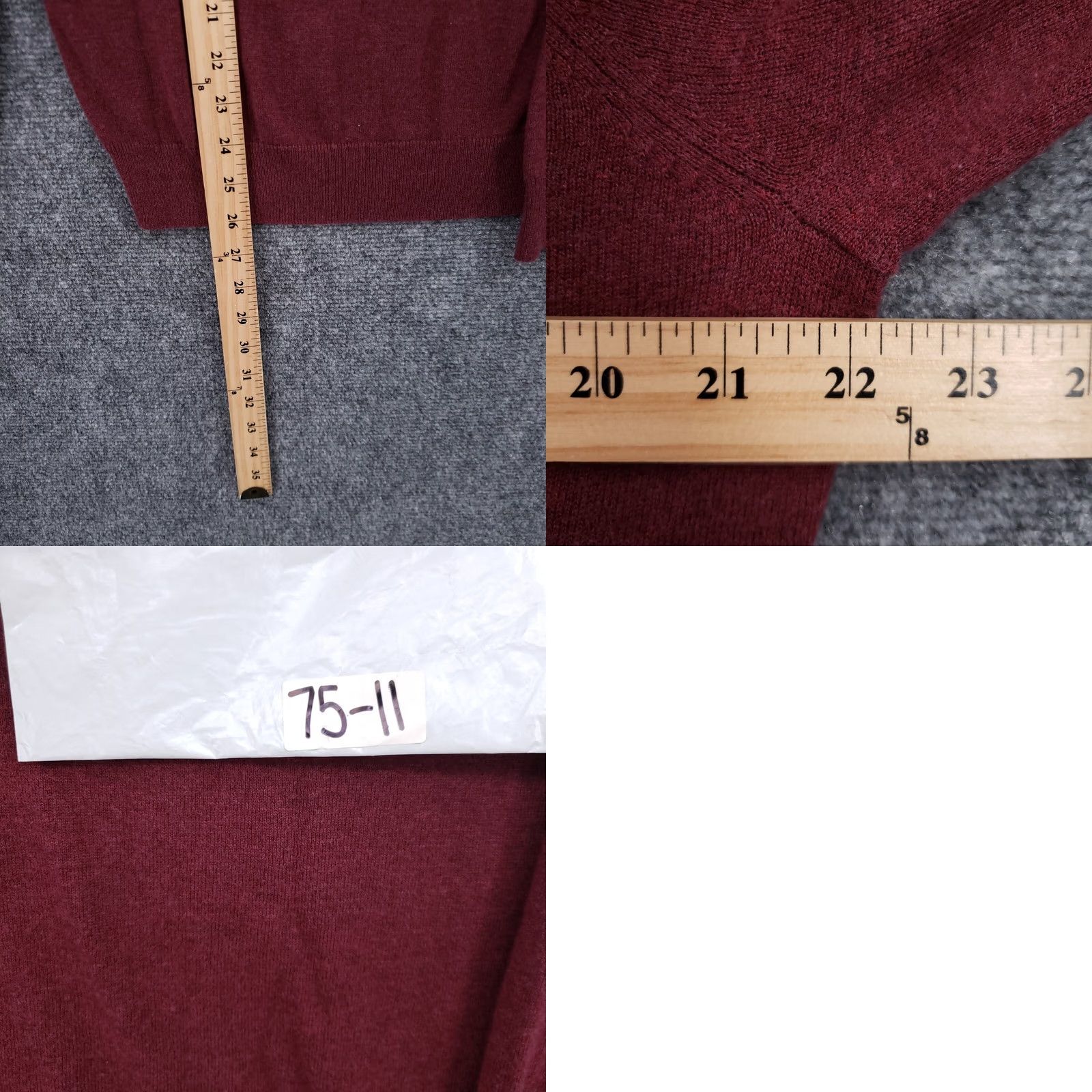 J.Crew J.Crew Sweater Mens L Red V-Neck Long Sleeves Knit Cotton Wool Pullover Slim-Knit Shirt Mens Size US L / EU 52-54 / 3 - 8 Thumbnail