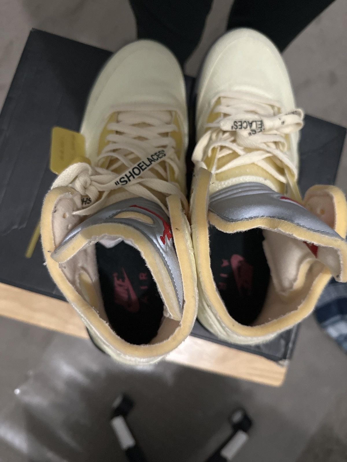 Nike × Off-White OFF WHITE RETRO 5 SAIL Size US 12 / EU 45 - 5 Thumbnail