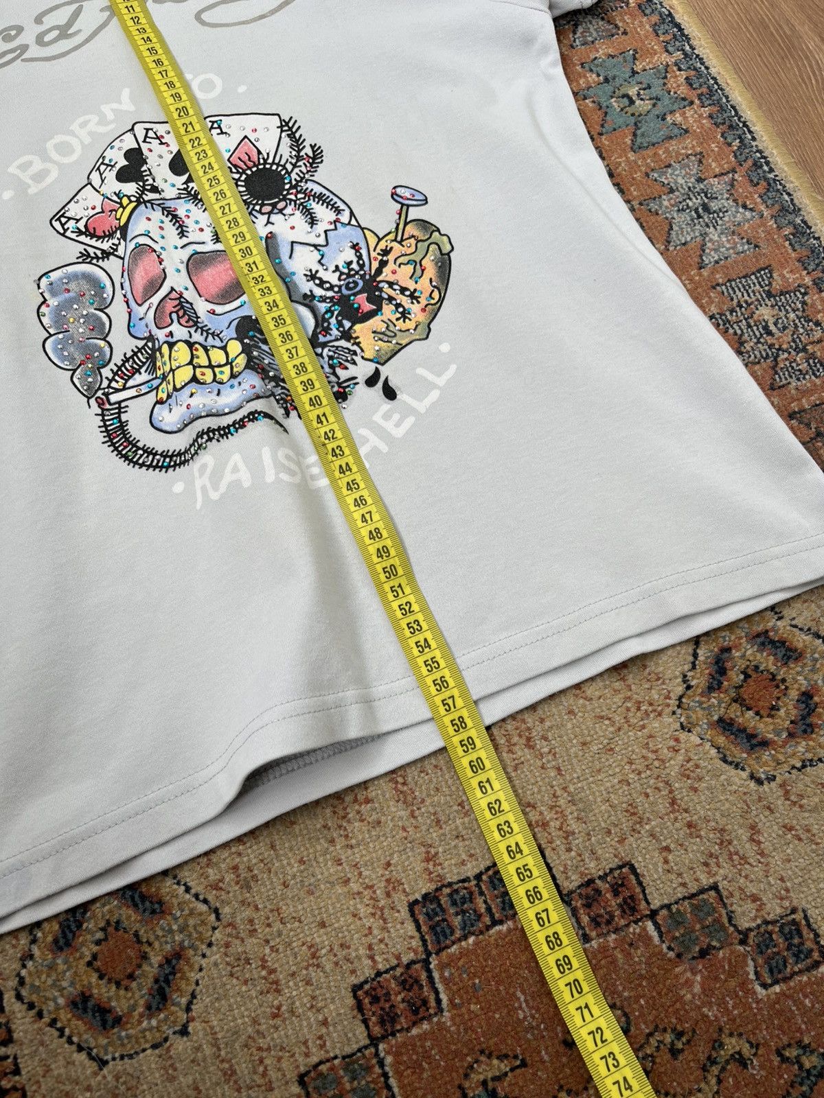 Ed Hardy × Vintage Ed Hardy T-Shirt White Women's Printed Size S Size S / US 4 / IT 40 - 9 Thumbnail