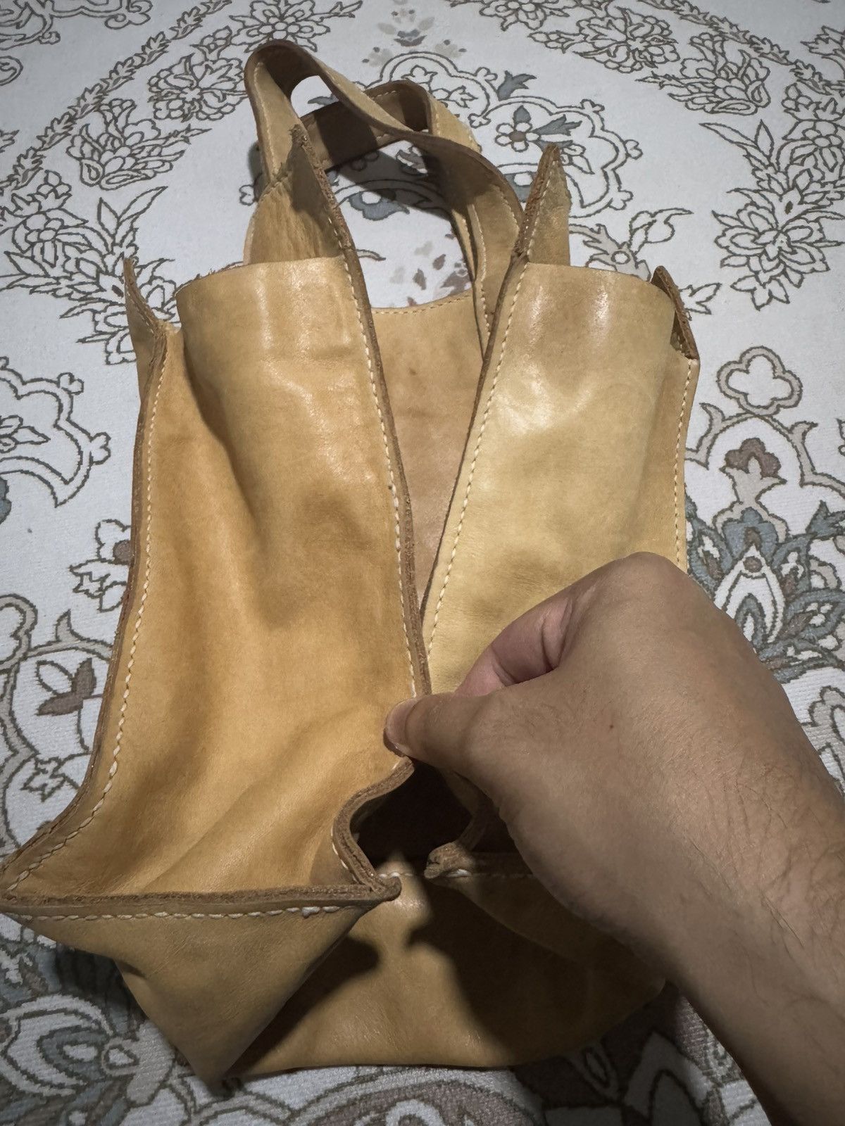 Genuine Leather × Japanese Brand Genuine Leather Medium Size Tote Bag Size ONE SIZE - 4 Thumbnail
