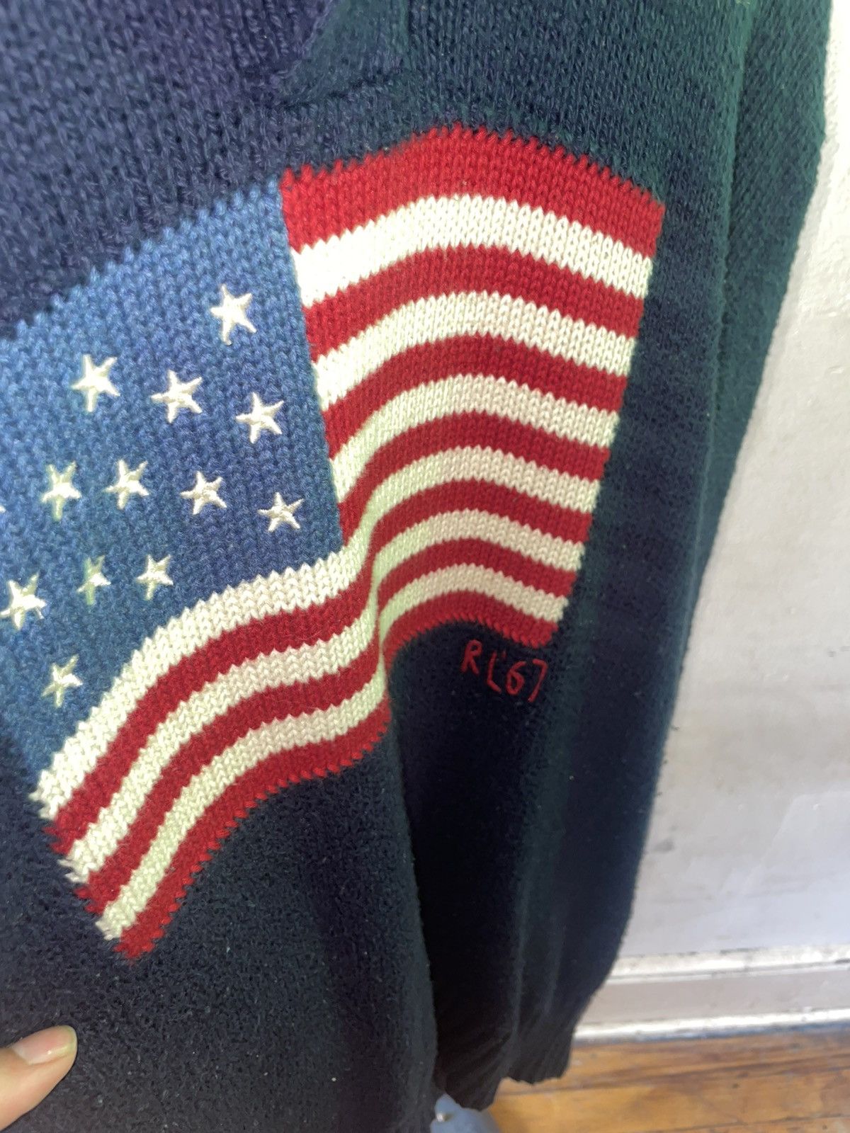 Ralph Lauren USA Flag Zip Sweater XXL