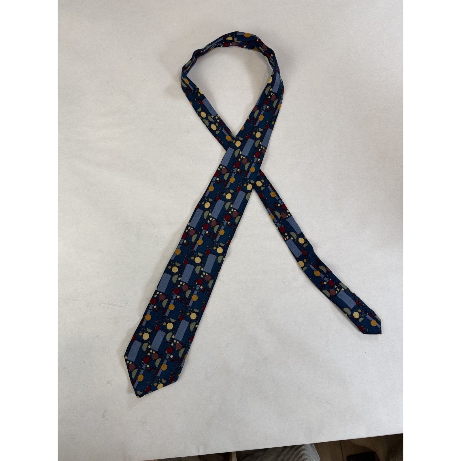 Other VTG Frank Lloyd Wright Tie 100% Silk Made Italy Confetti Size ONE SIZE - 5 Thumbnail