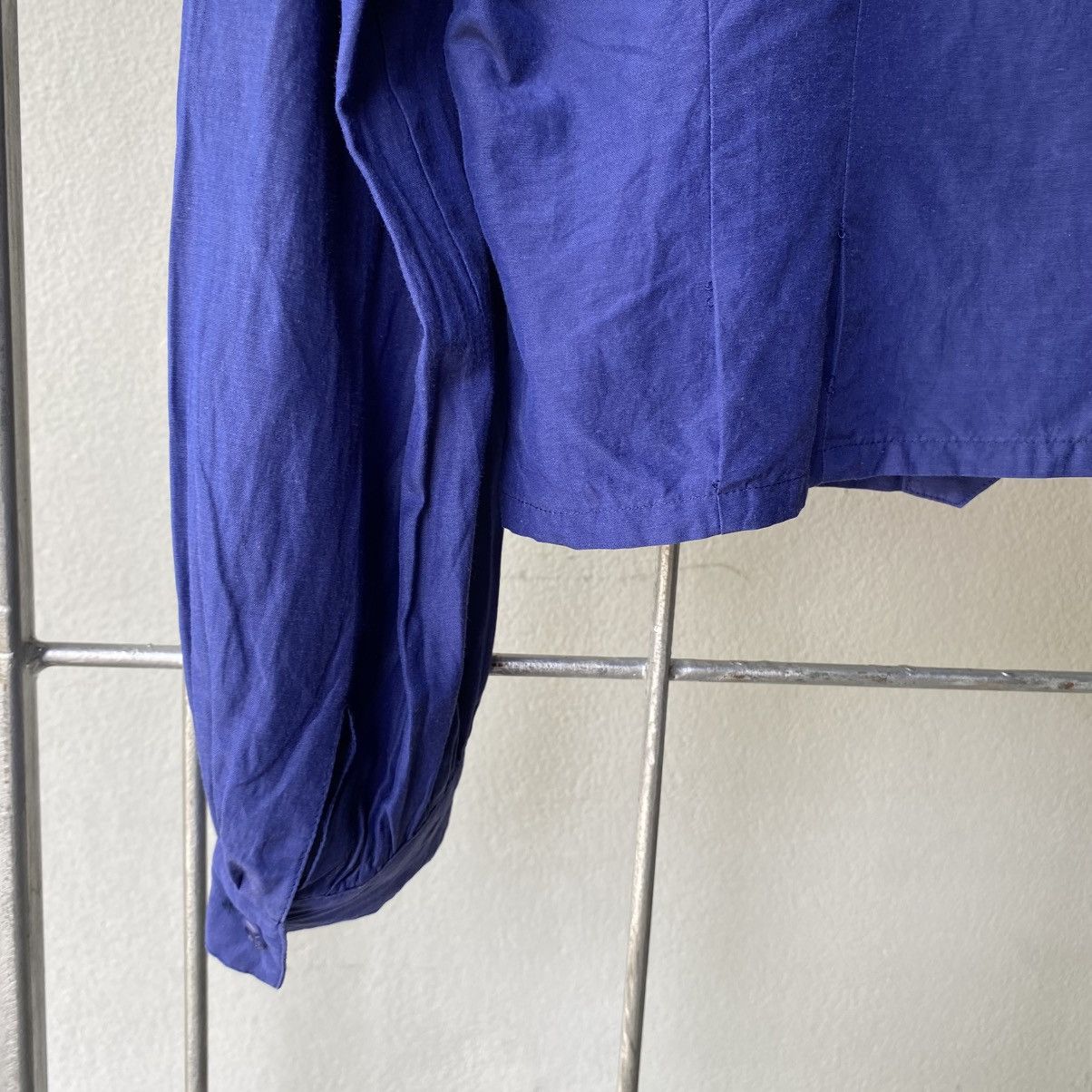 Burberry BURBERRYS Vintage Royal Blue Bow Blouse Size M / US 6-8 / IT 42-44 - 18 Thumbnail